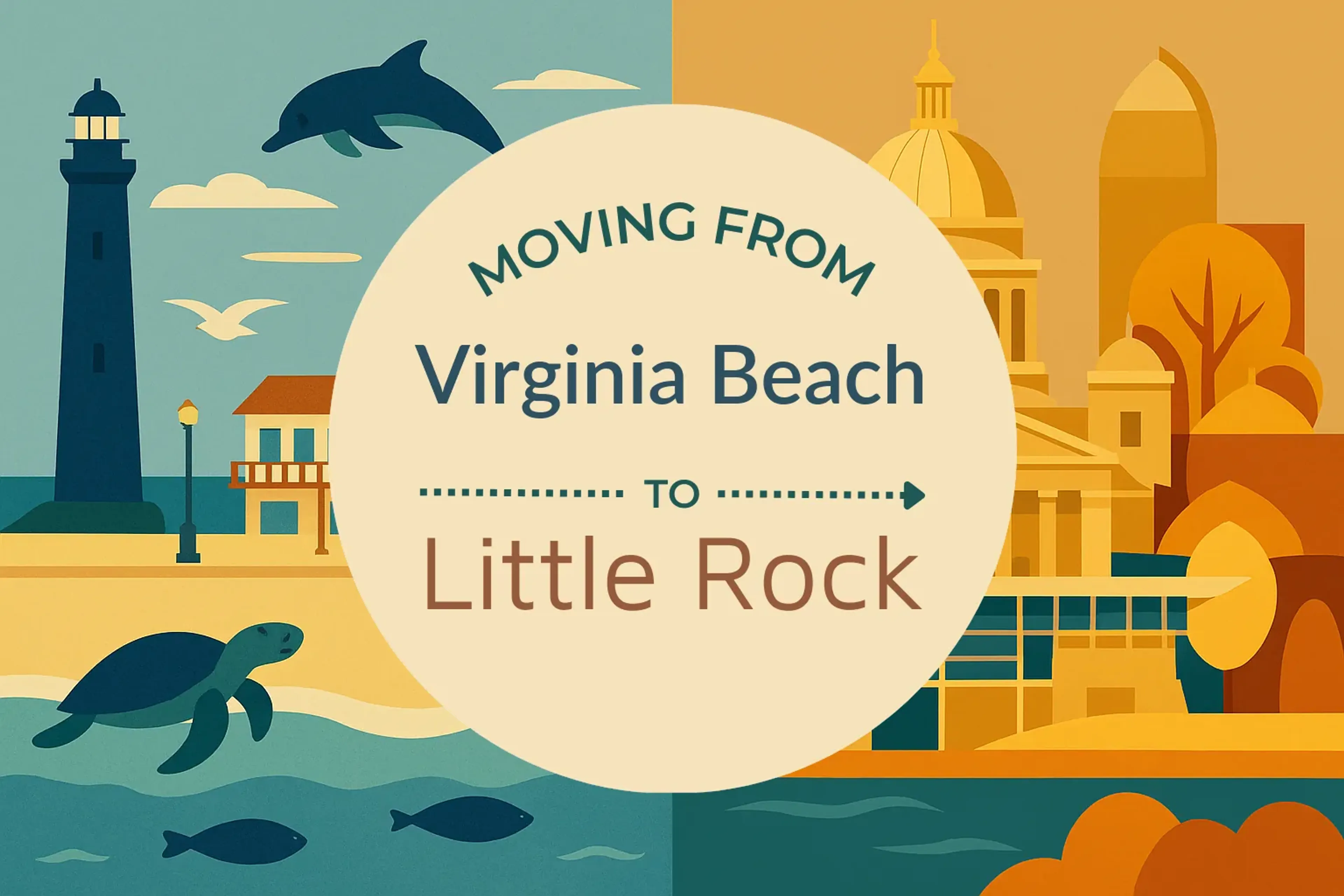 Side-by-side comparison of Virginia Beach to Little Rock moving companies