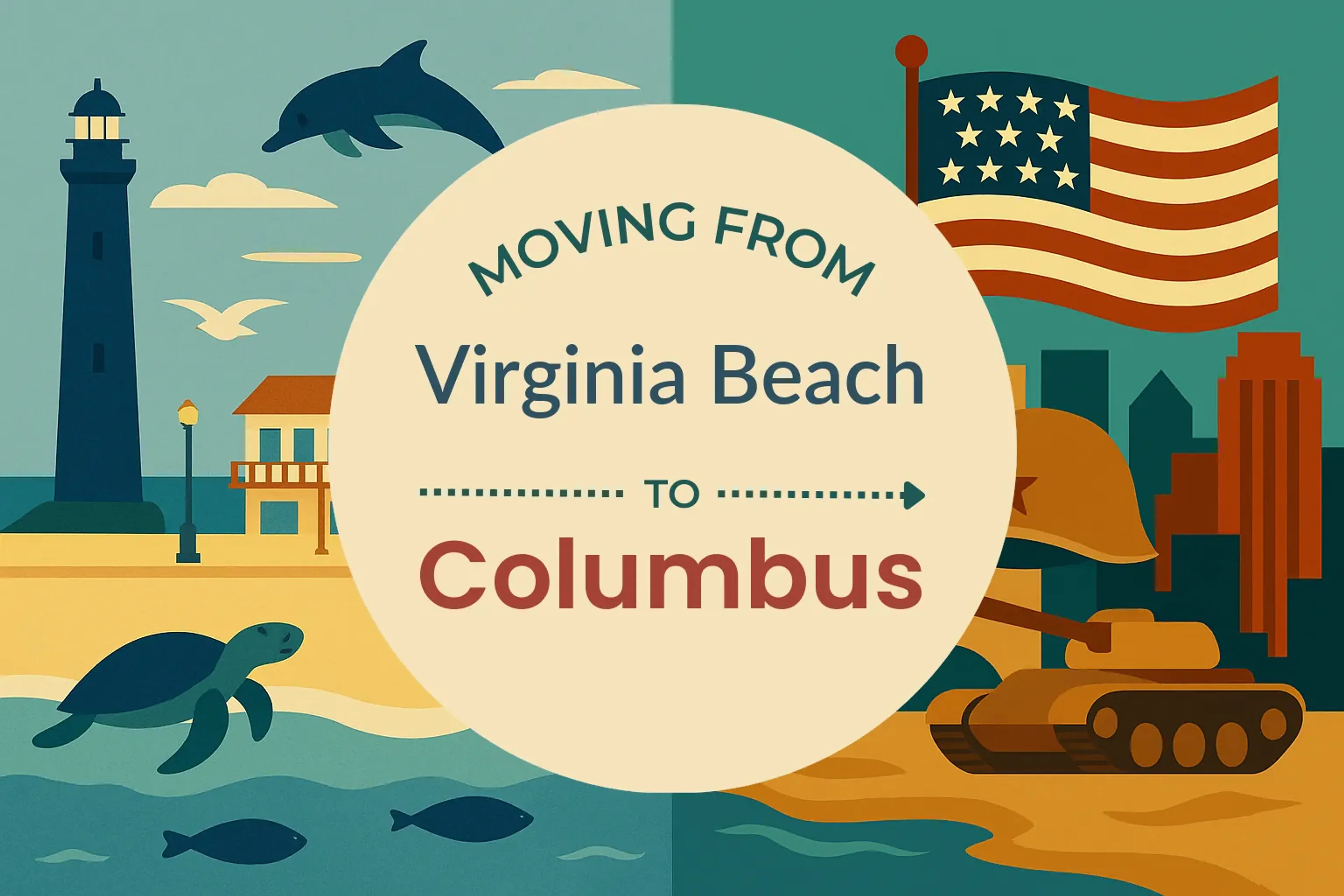 Side-by-side comparison of Virginia Beach to Columbus moving companies