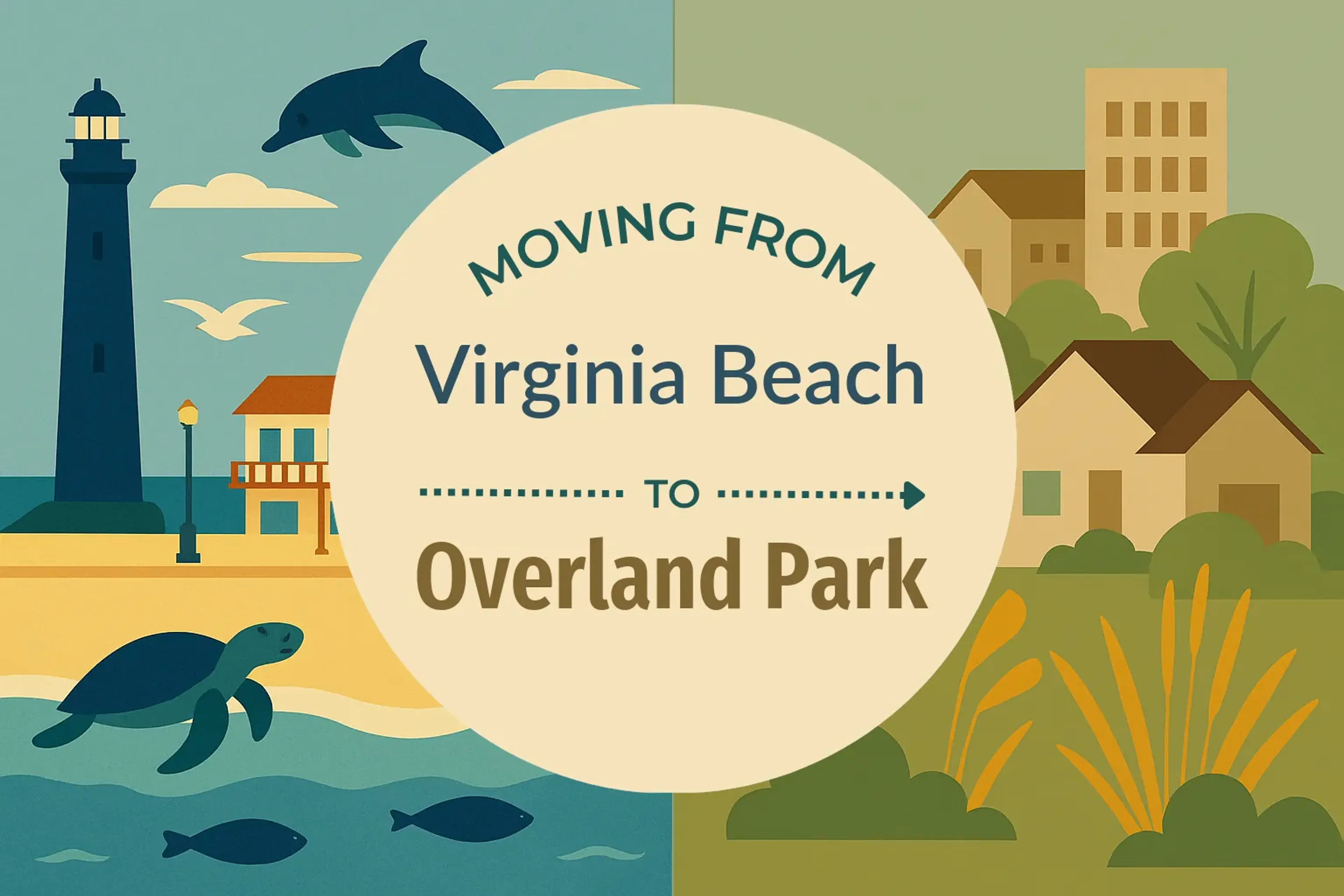 Side-by-side comparison of Virginia Beach to Overland Park moving companies