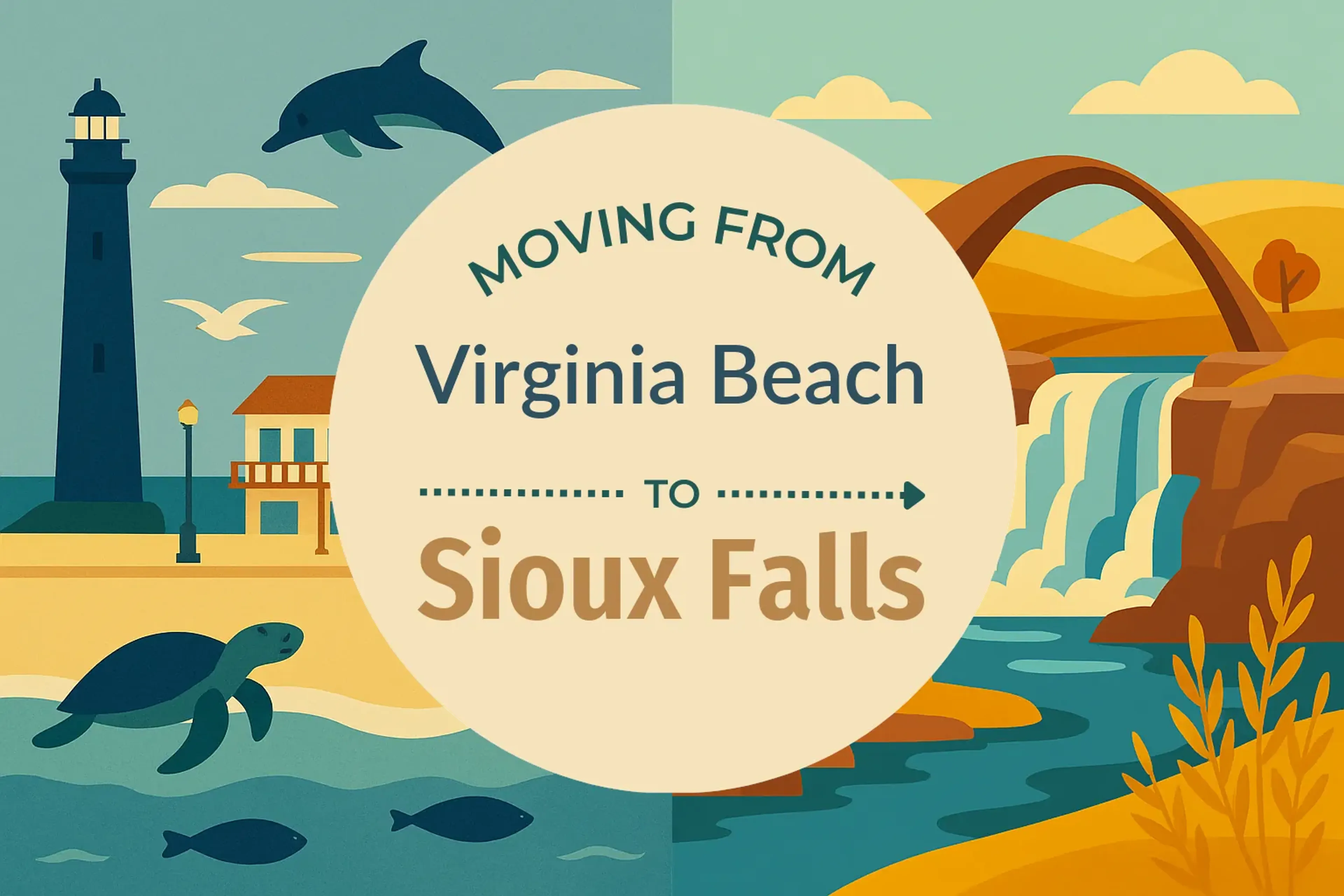 Side-by-side comparison of Virginia Beach to Sioux Falls moving companies