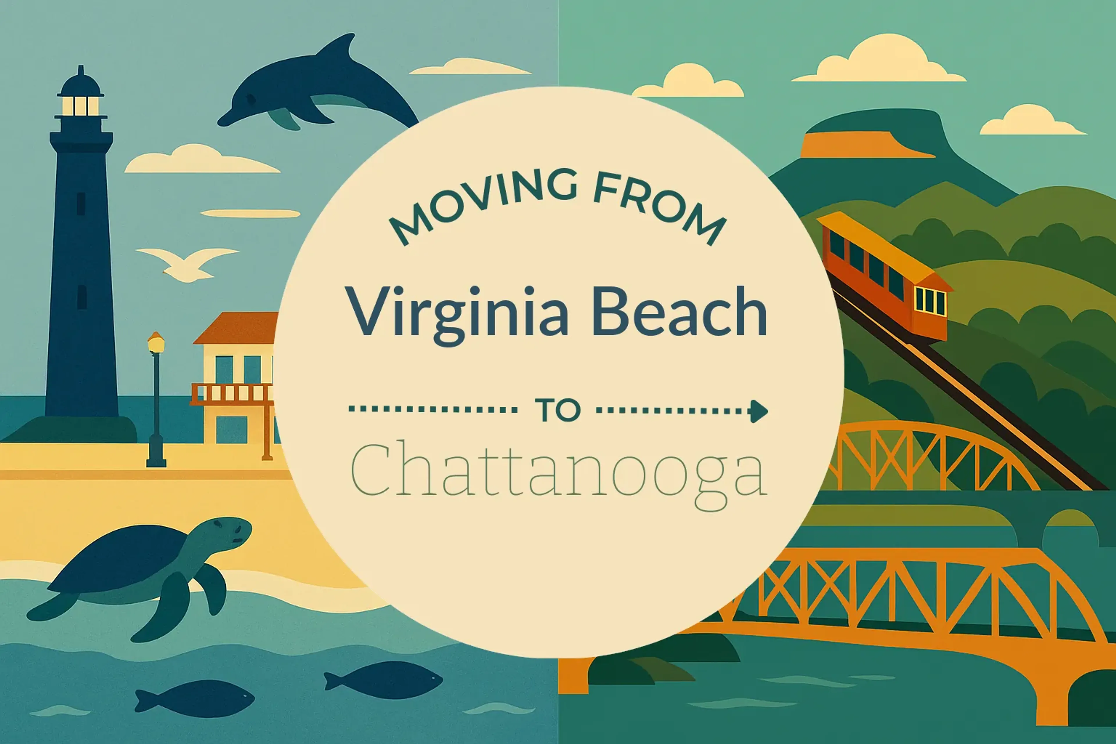 Side-by-side comparison of Virginia Beach to Chattanooga moving companies