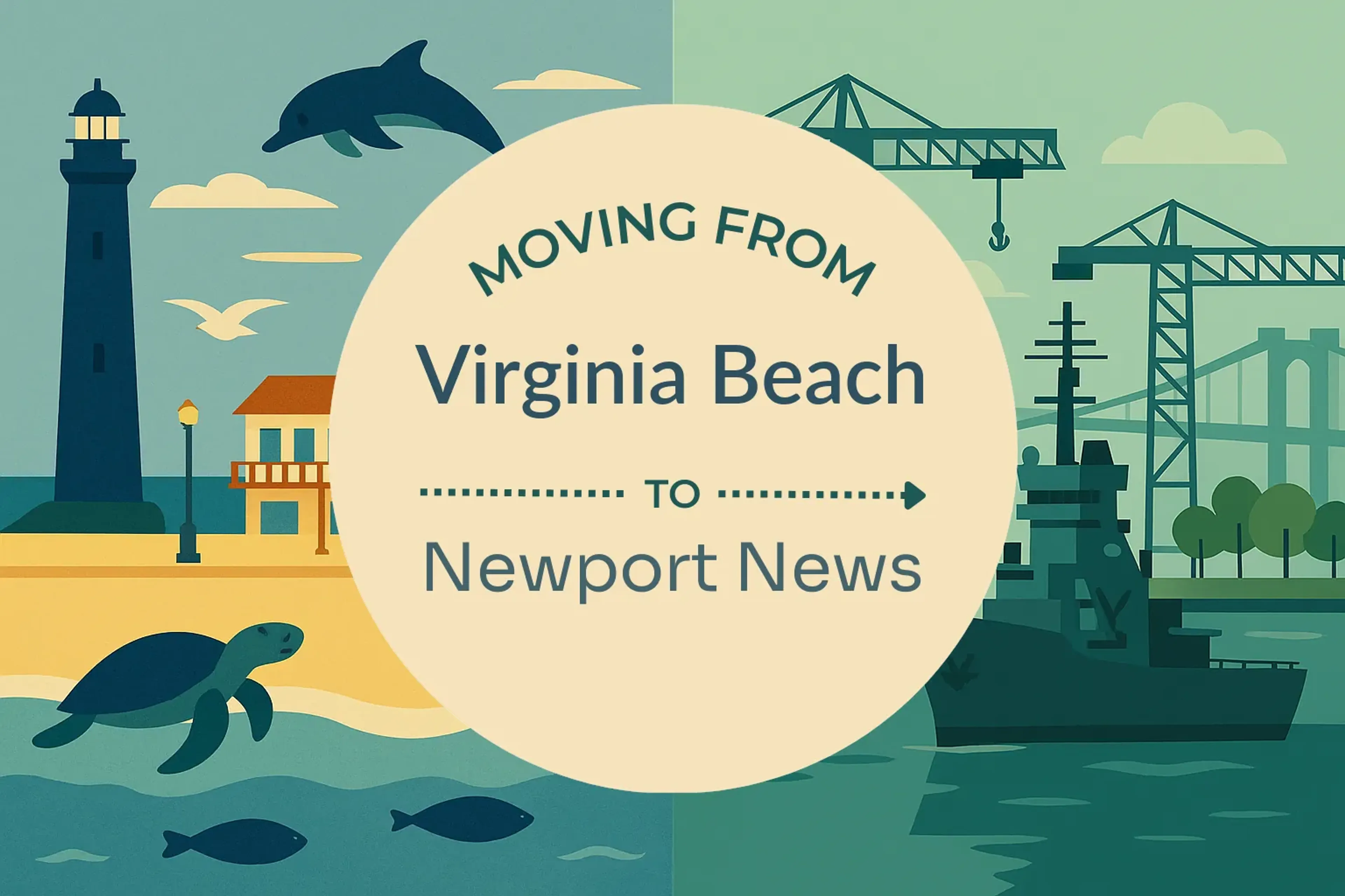 Side-by-side comparison of Virginia Beach to Newport News moving companies