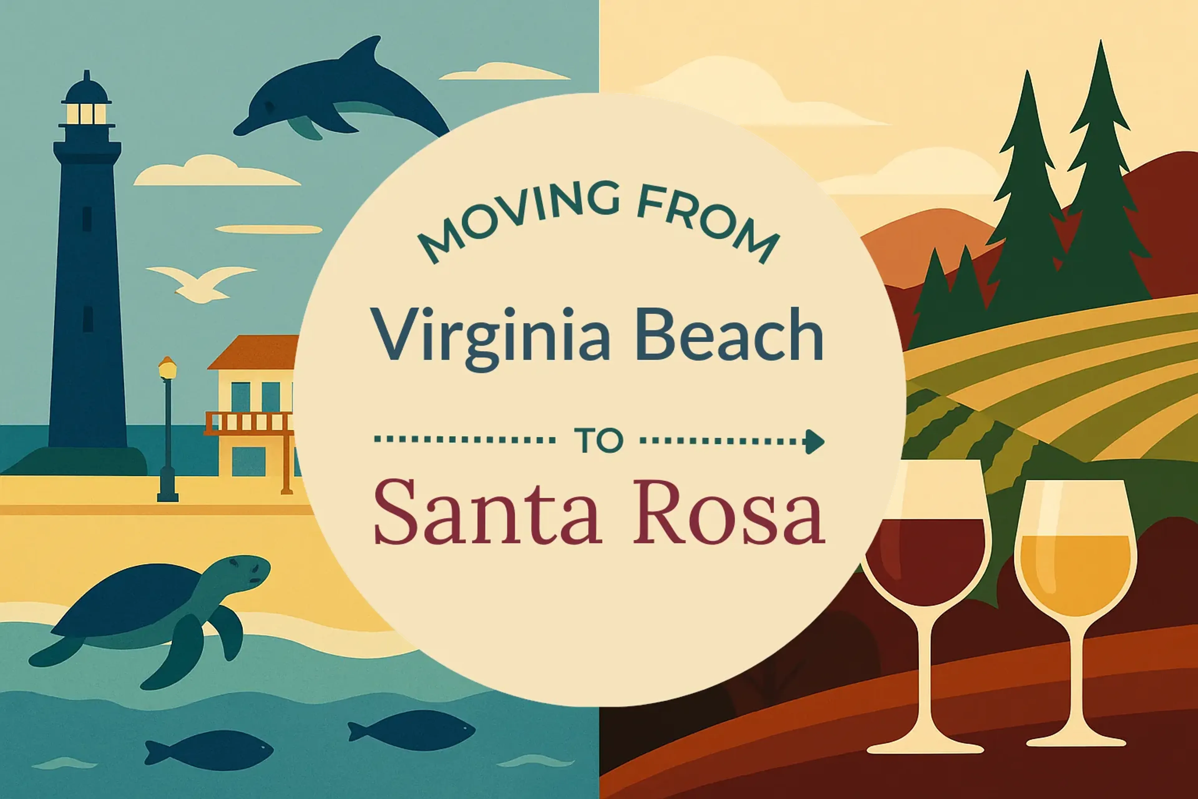 Side-by-side comparison of Virginia Beach to Santa Rosa moving companies