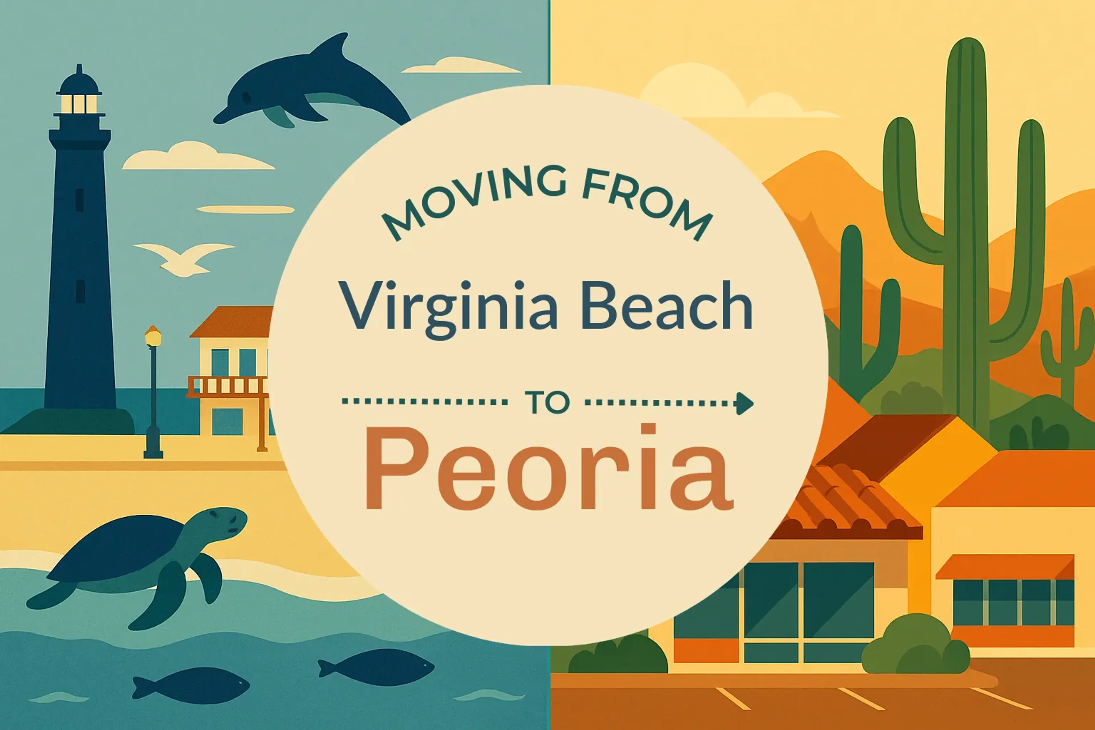 Side-by-side comparison of Virginia Beach to Peoria moving companies