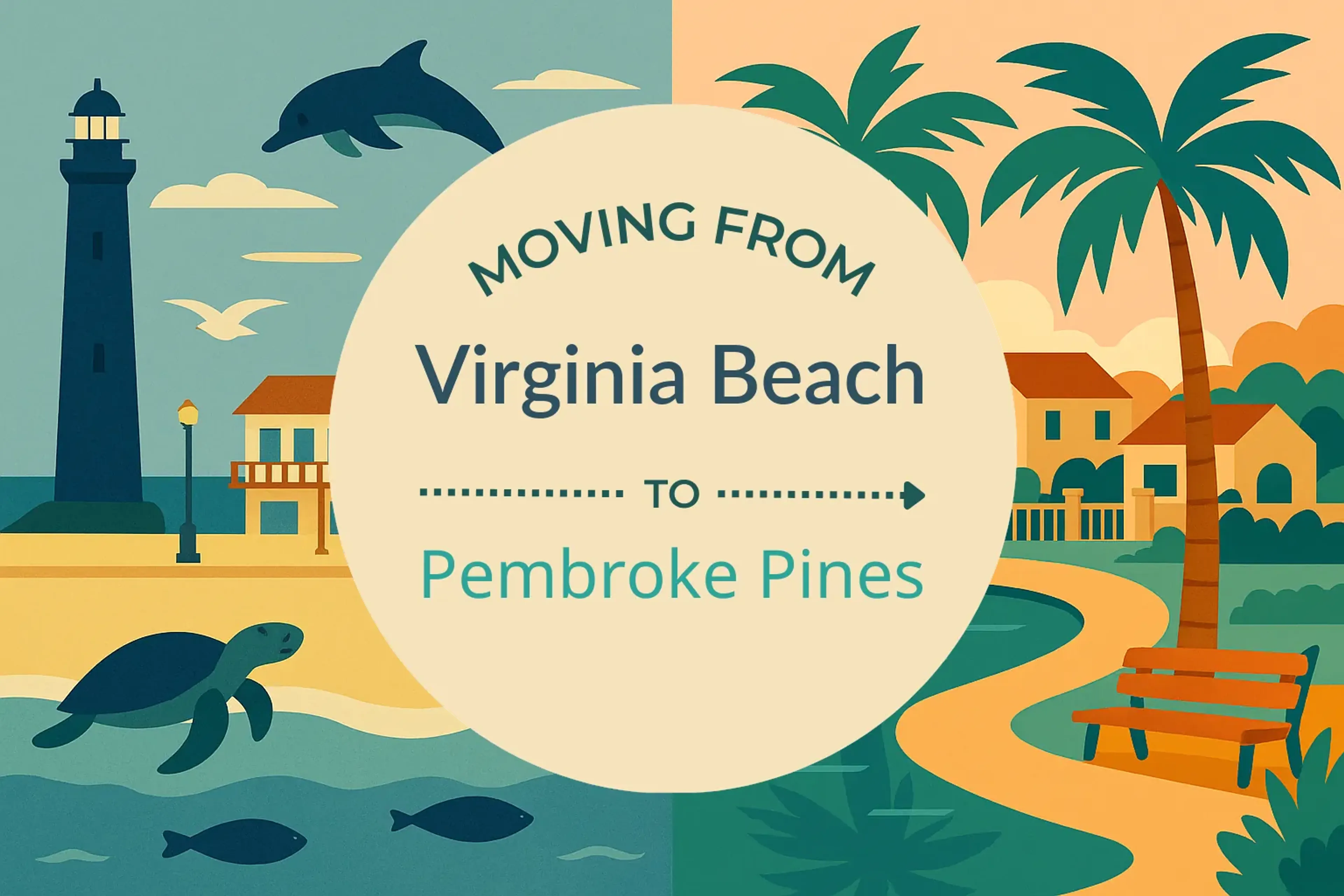 Side-by-side comparison of Virginia Beach to Pembroke Pines moving companies