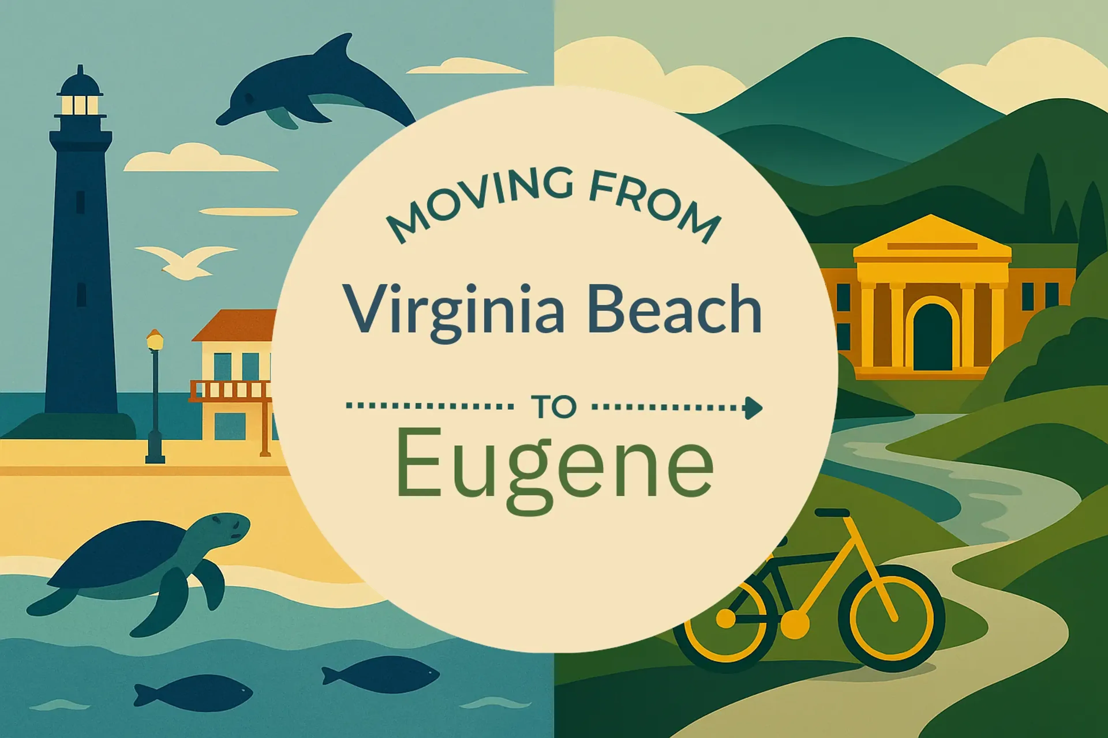 Side-by-side comparison of Virginia Beach to Eugene moving companies