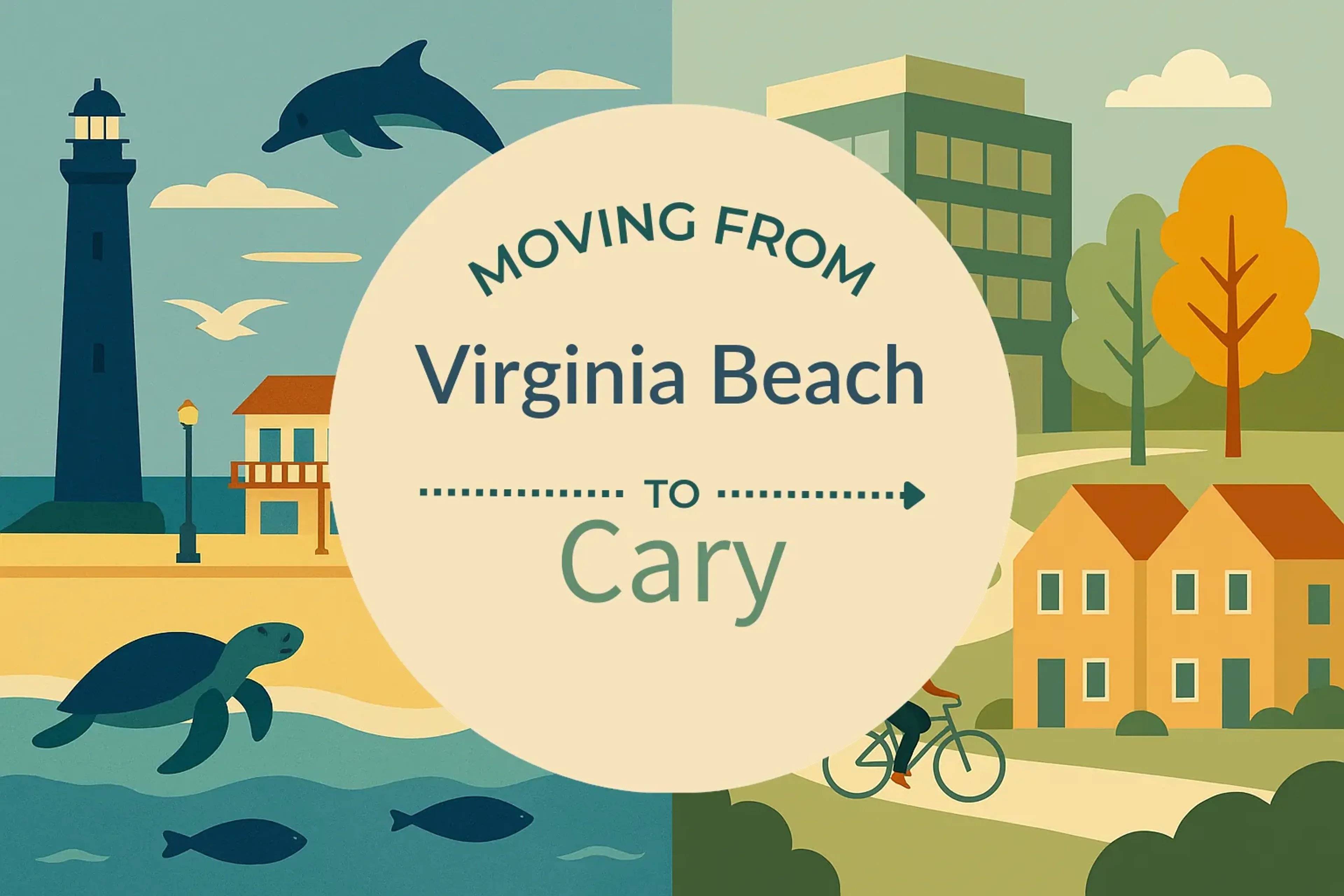 Side-by-side comparison of Virginia Beach to Cary moving companies