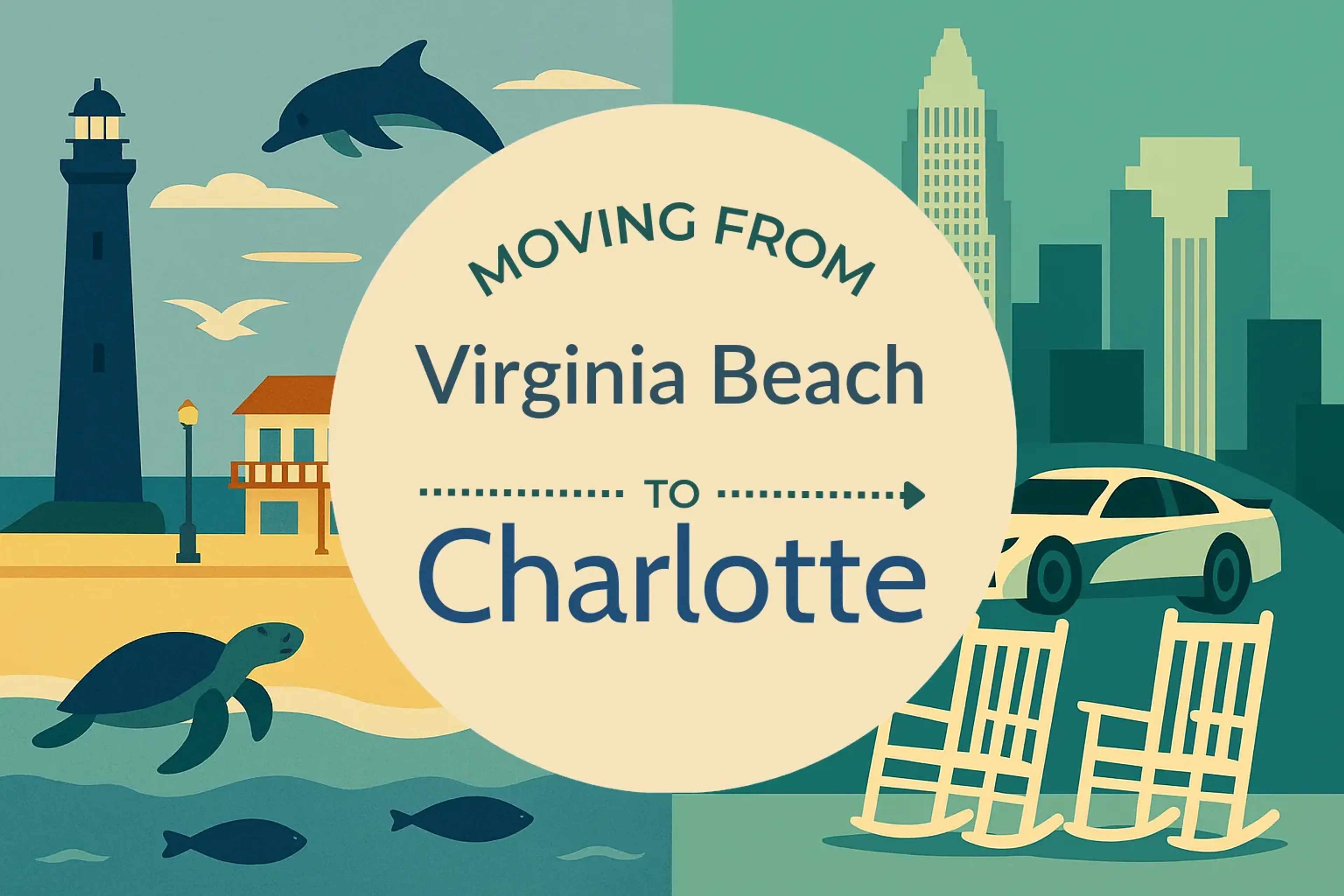 Side-by-side comparison of Virginia Beach to Charlotte moving companies