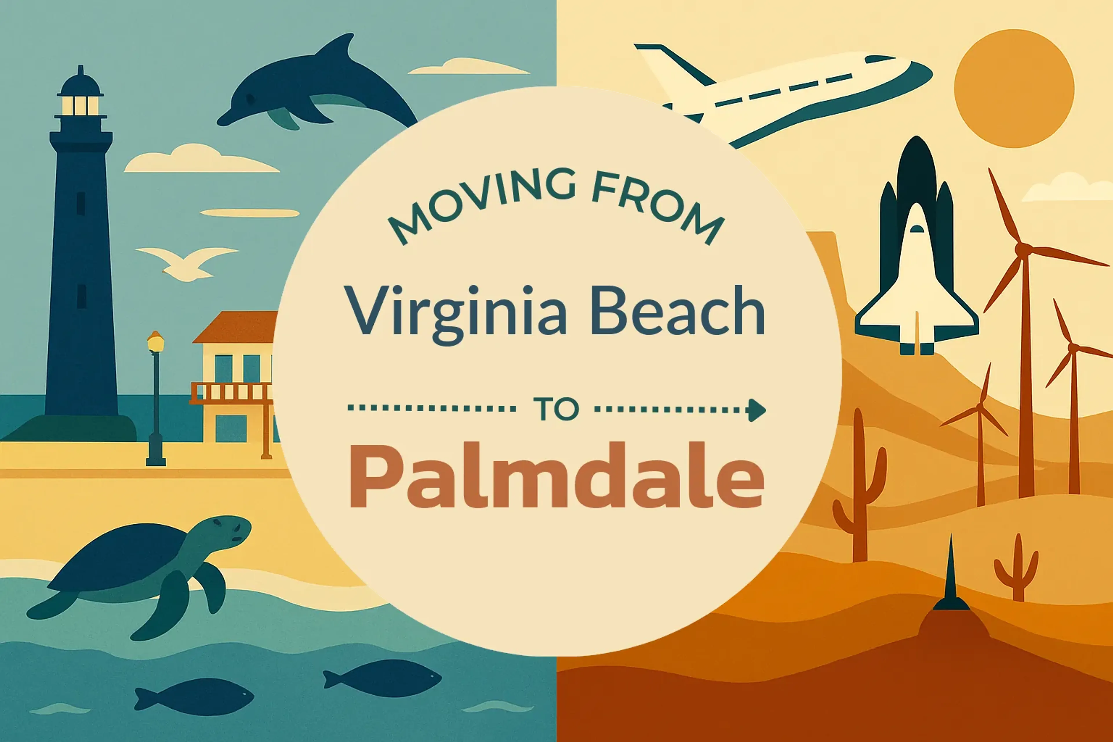 Side-by-side comparison of Virginia Beach to Palmdale moving companies