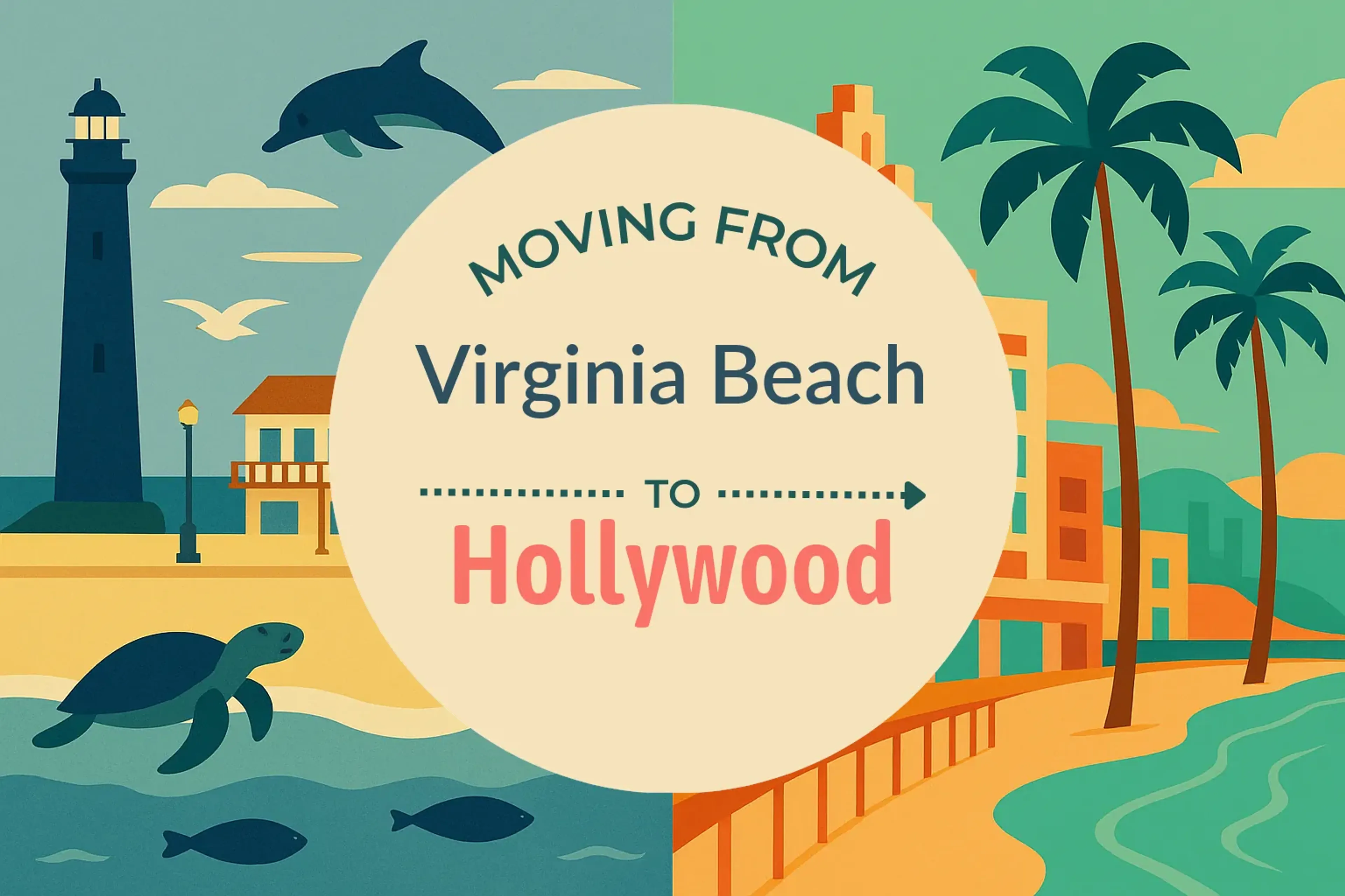 Side-by-side comparison of Virginia Beach to Hollywood moving companies