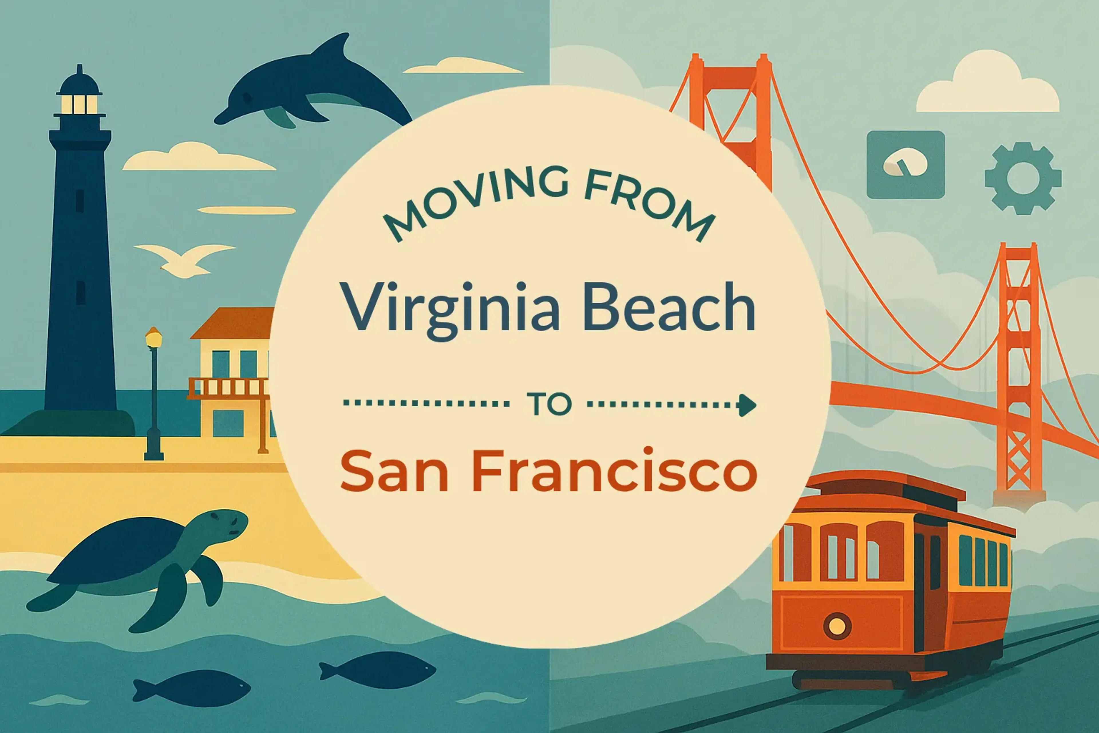 Side-by-side comparison of Virginia Beach to San Francisco moving companies