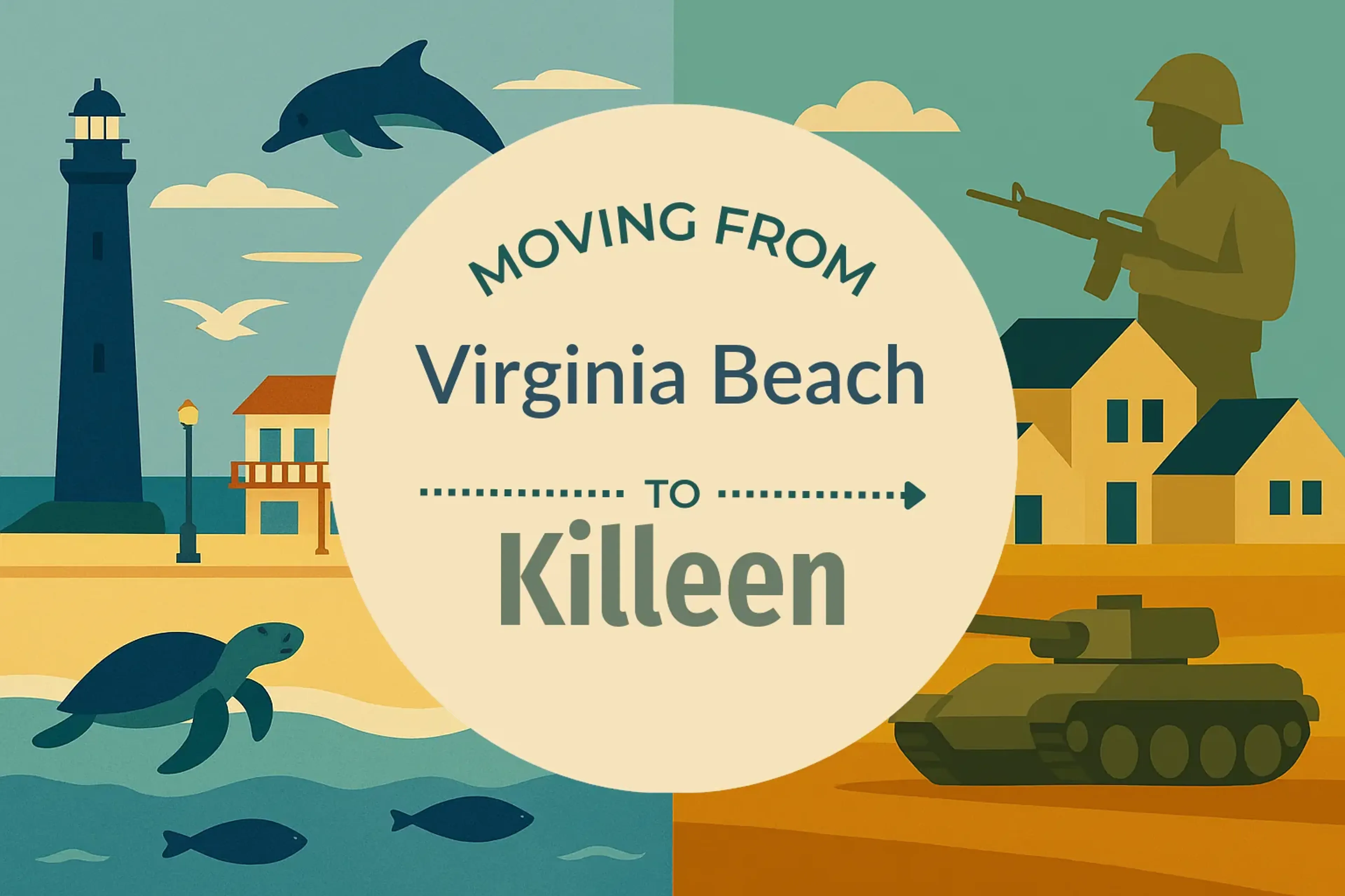Side-by-side comparison of Virginia Beach to Killeen moving companies