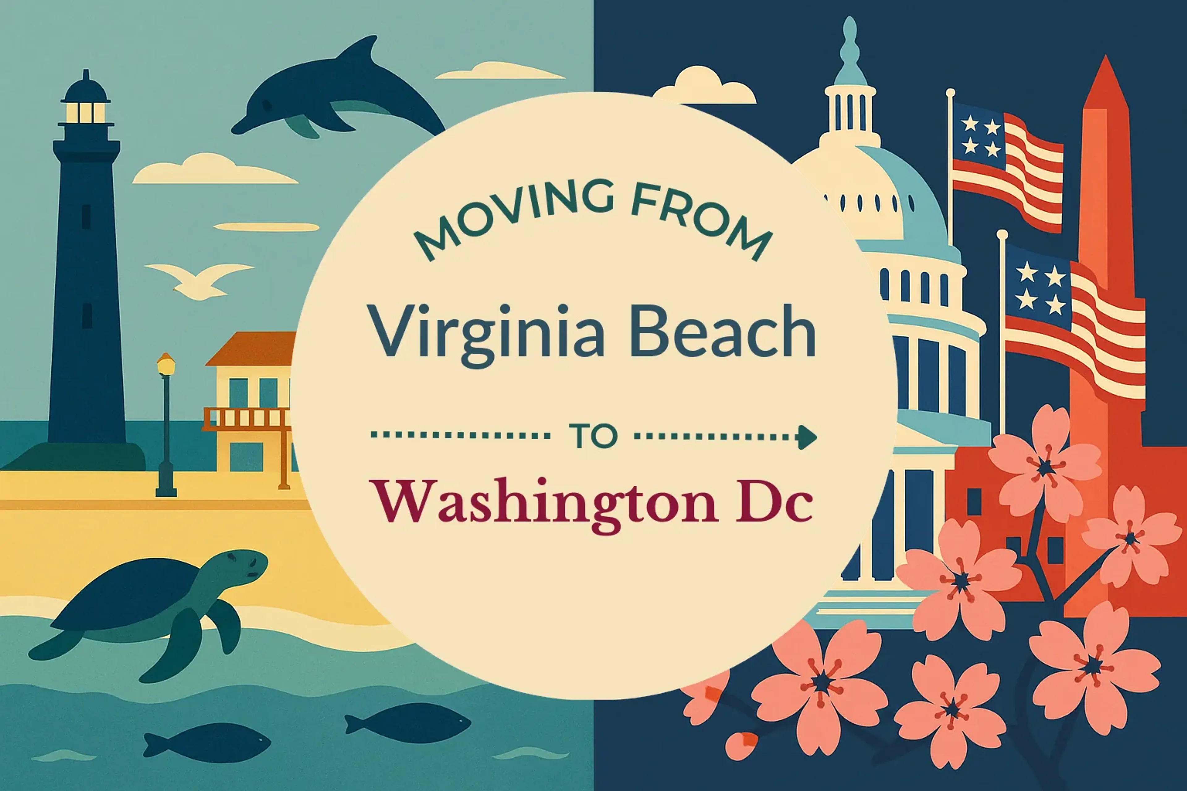 Side-by-side comparison of Virginia Beach to Washington DC moving companies