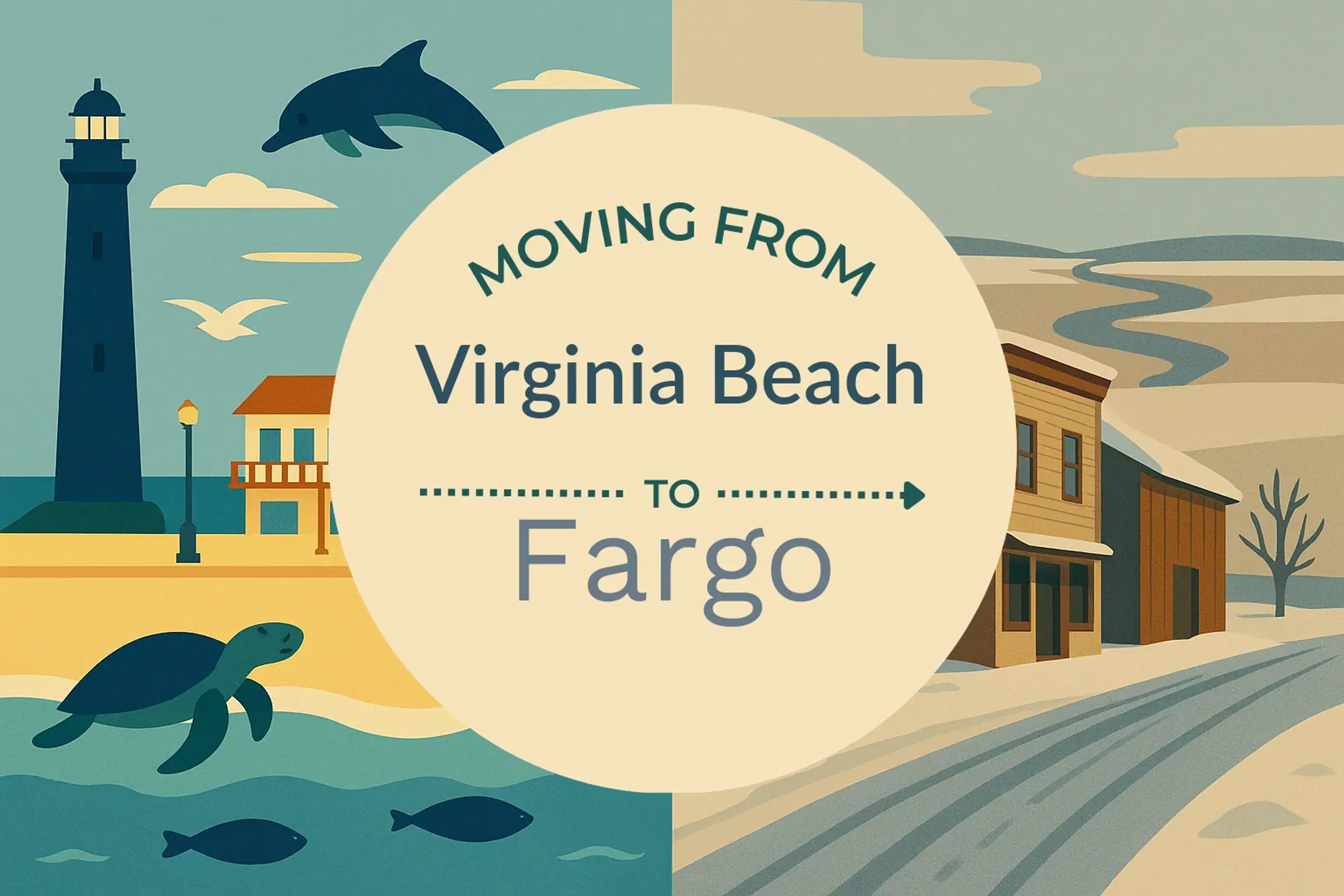 Side-by-side comparison of Virginia Beach to Fargo moving companies