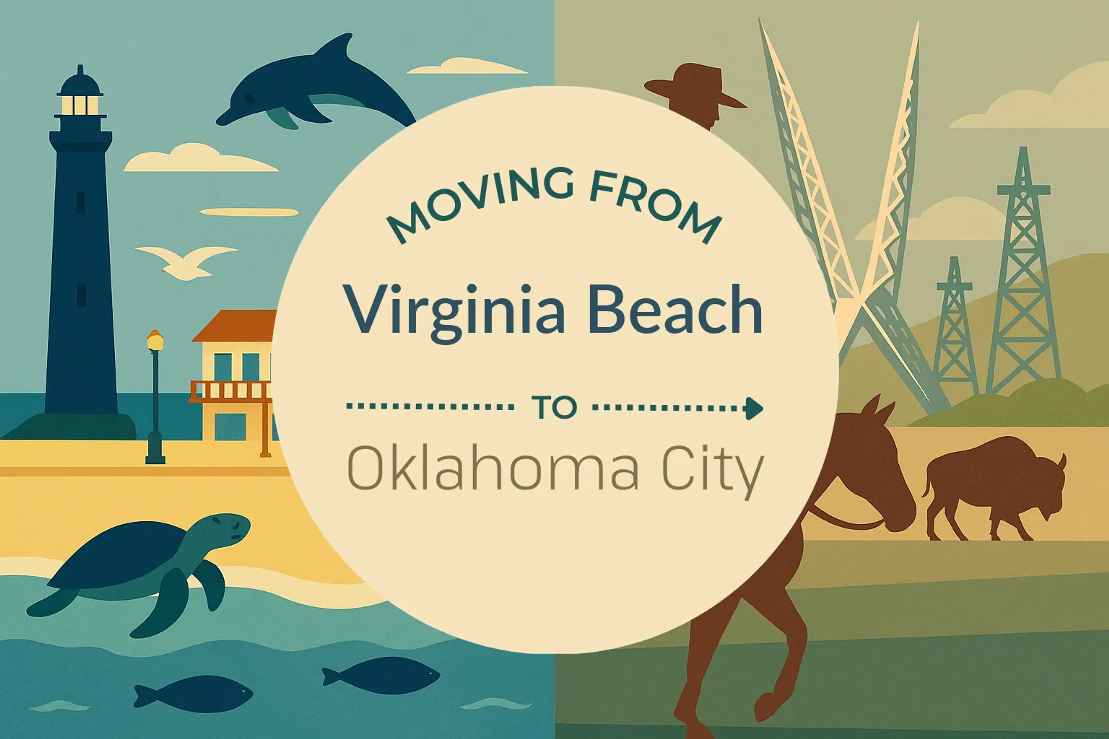 Side-by-side comparison of Virginia Beach to Oklahoma City moving companies