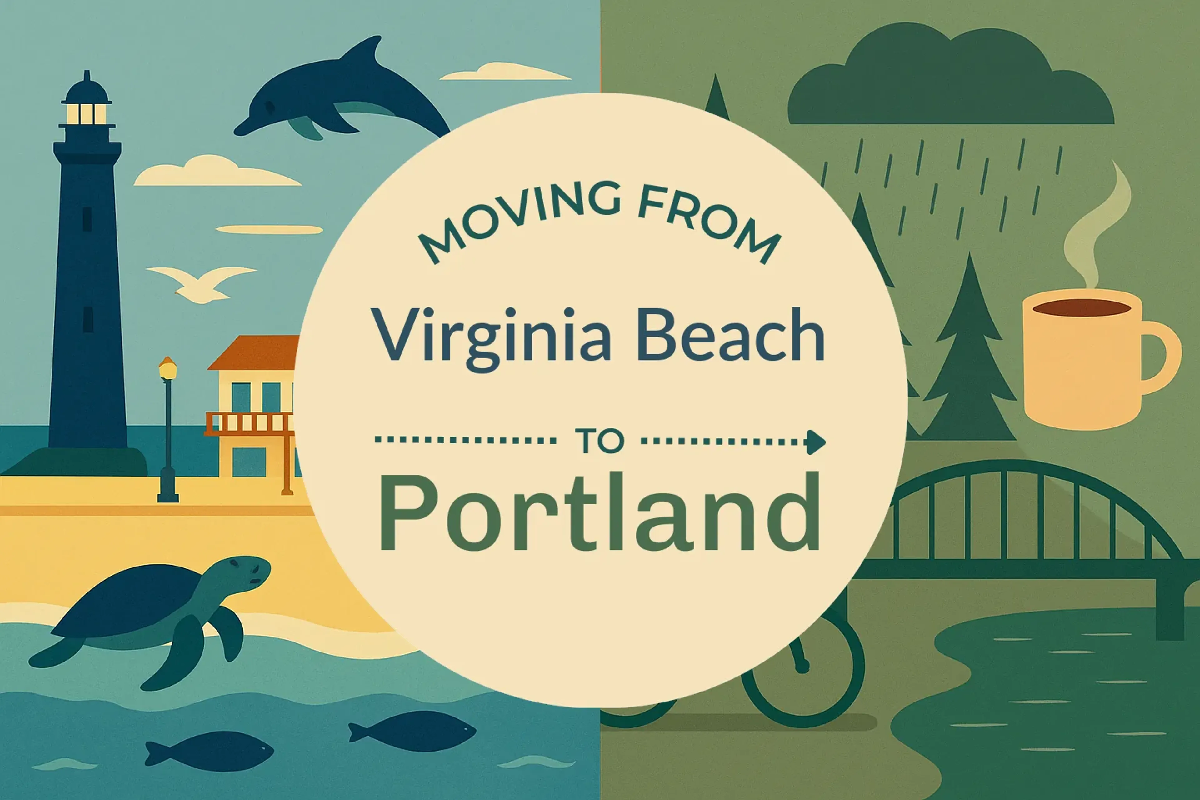 Side-by-side comparison of Virginia Beach to Portland moving companies
