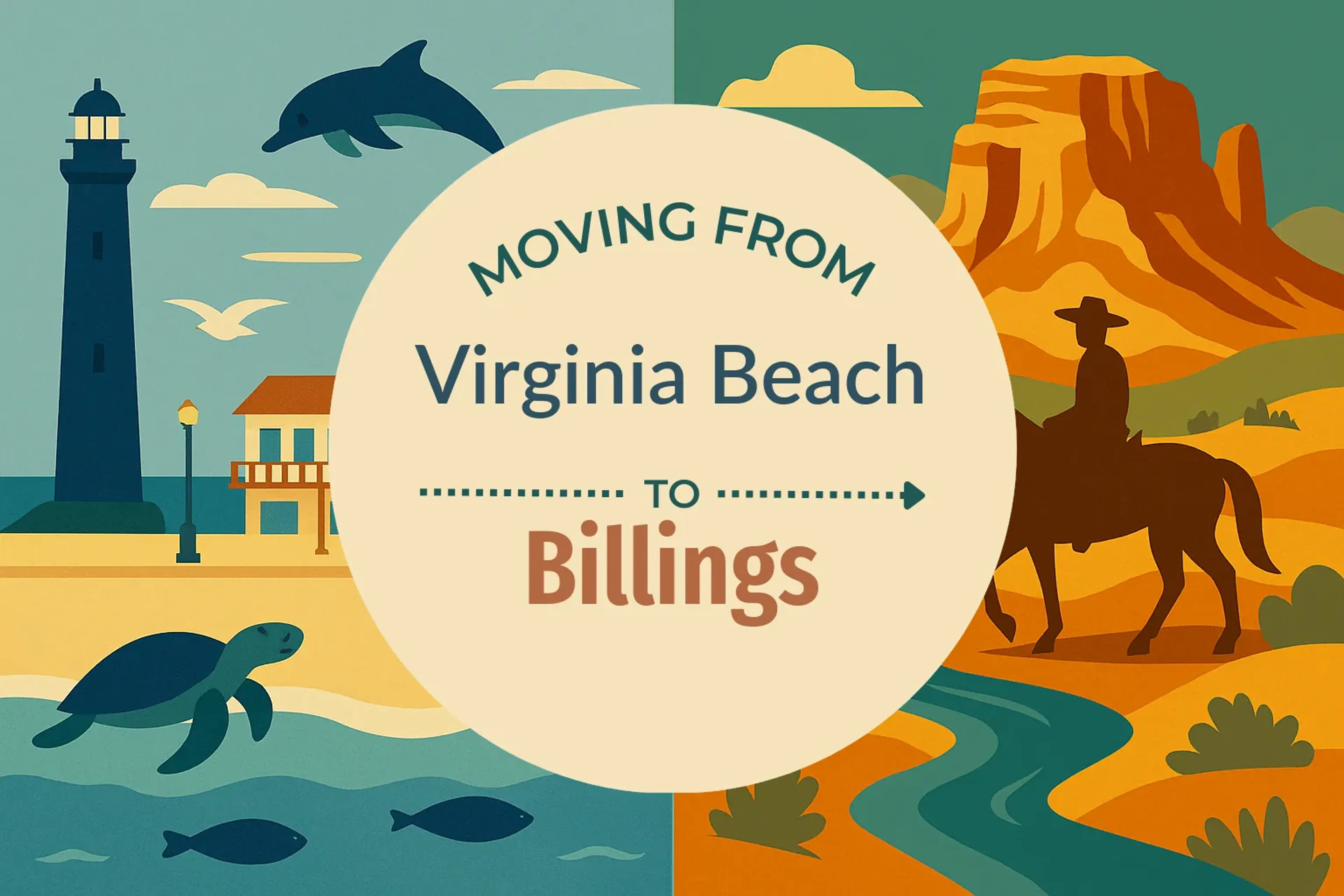 Side-by-side comparison of Virginia Beach to Billings moving companies