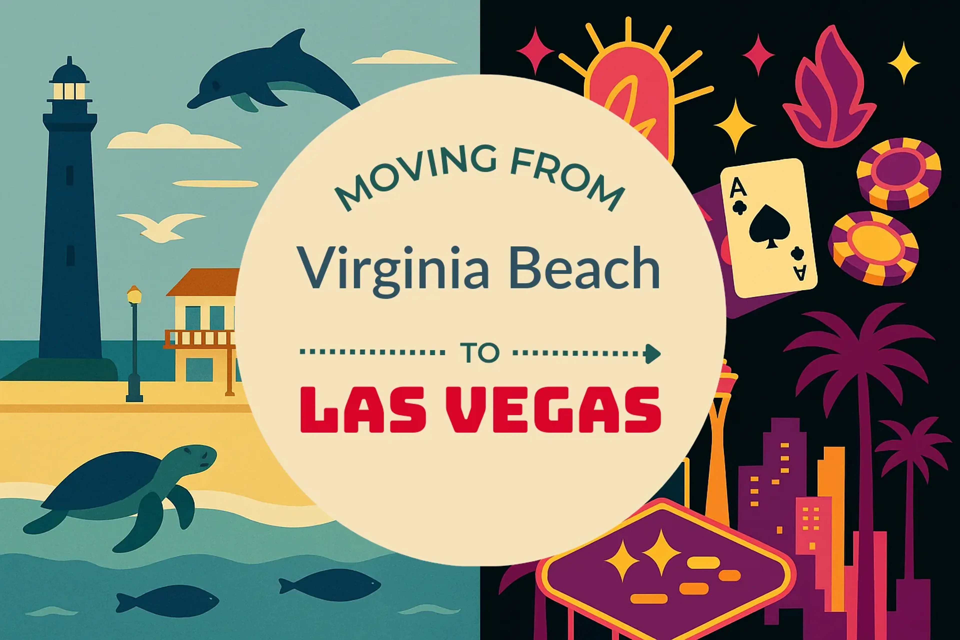 Side-by-side comparison of Virginia Beach to Las Vegas moving companies
