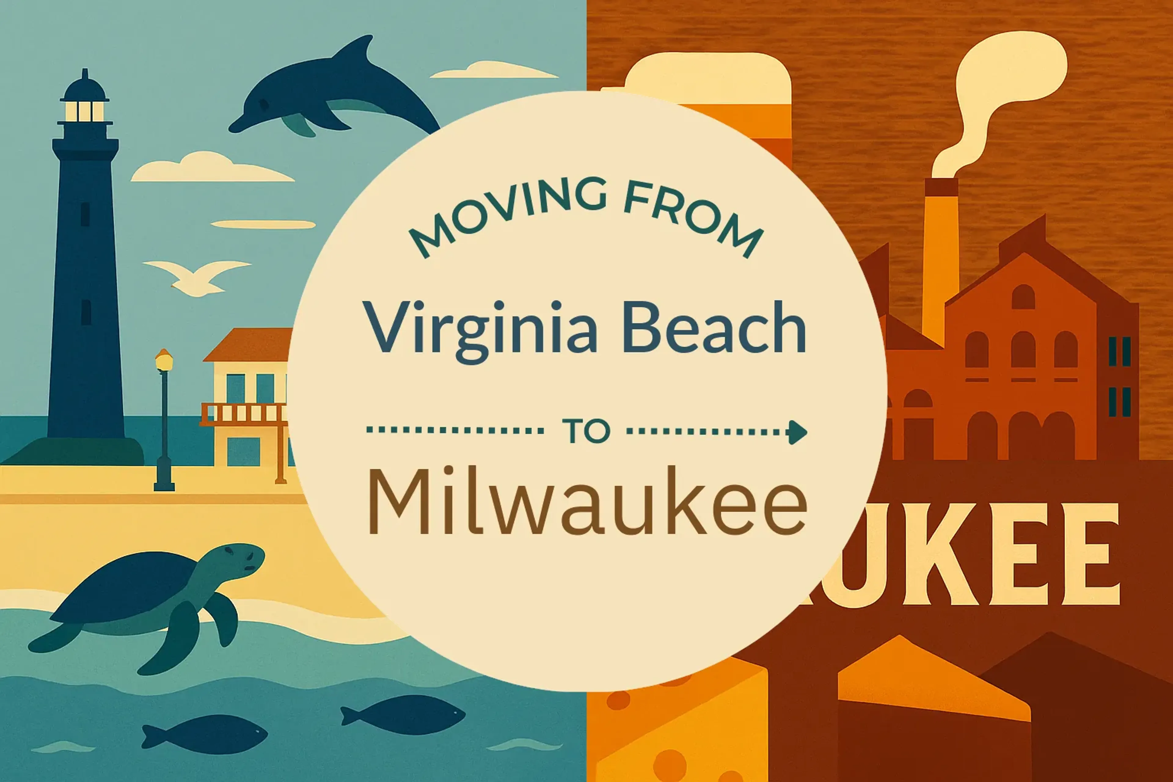Side-by-side comparison of Virginia Beach to Milwaukee moving companies