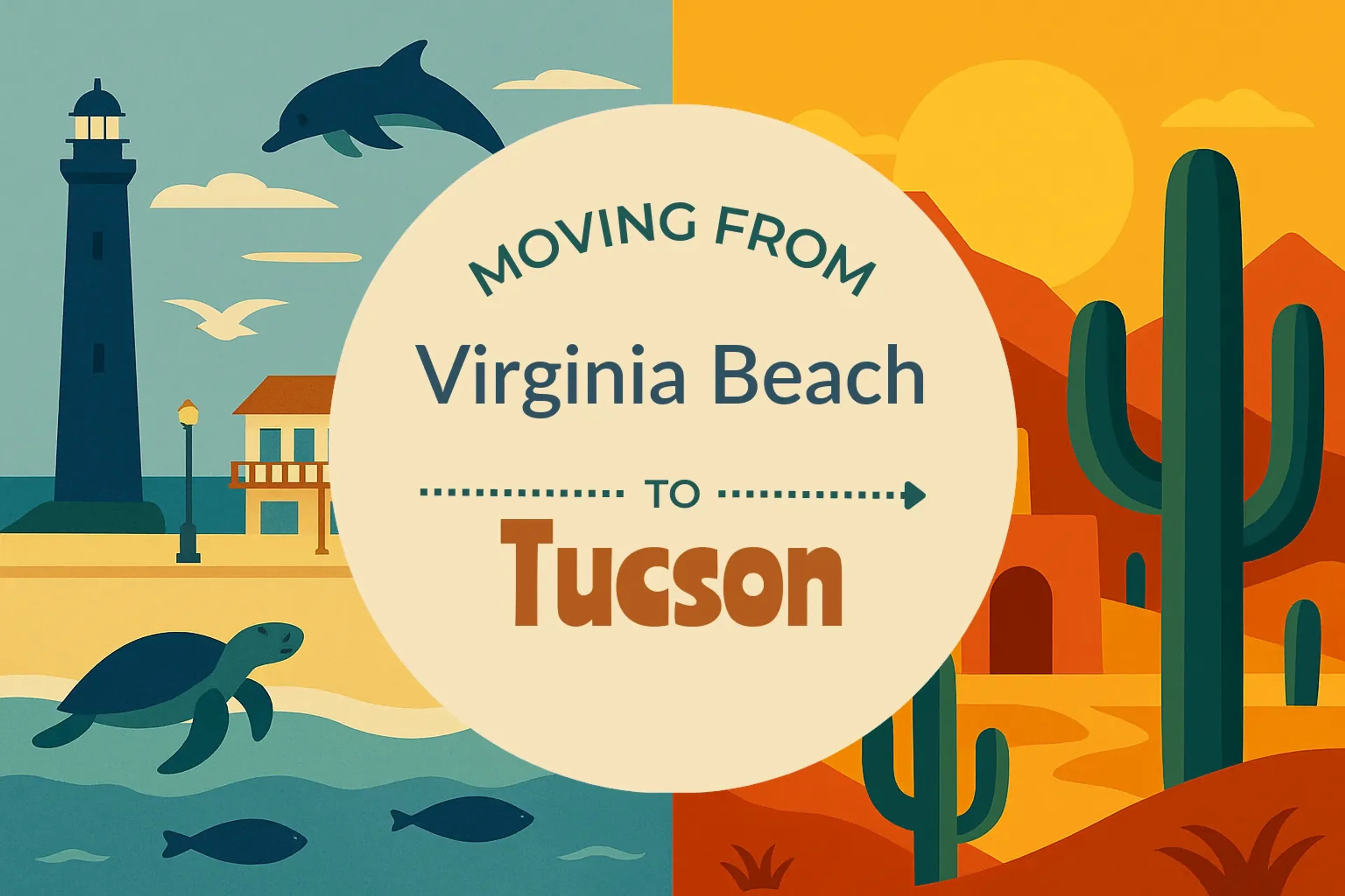Side-by-side comparison of Virginia Beach to Tucson moving companies