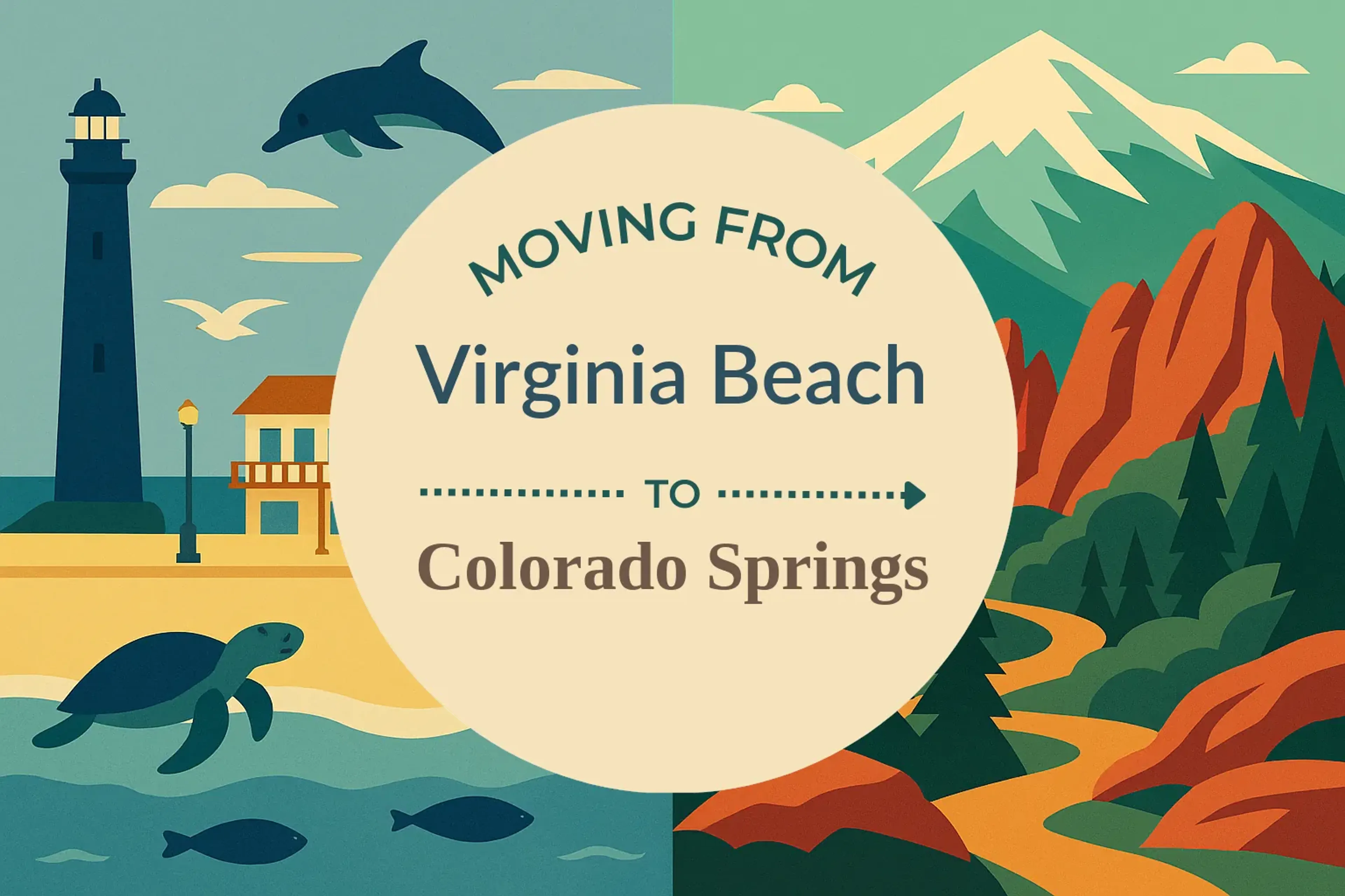 Side-by-side comparison of Virginia Beach to Colorado Springs moving companies