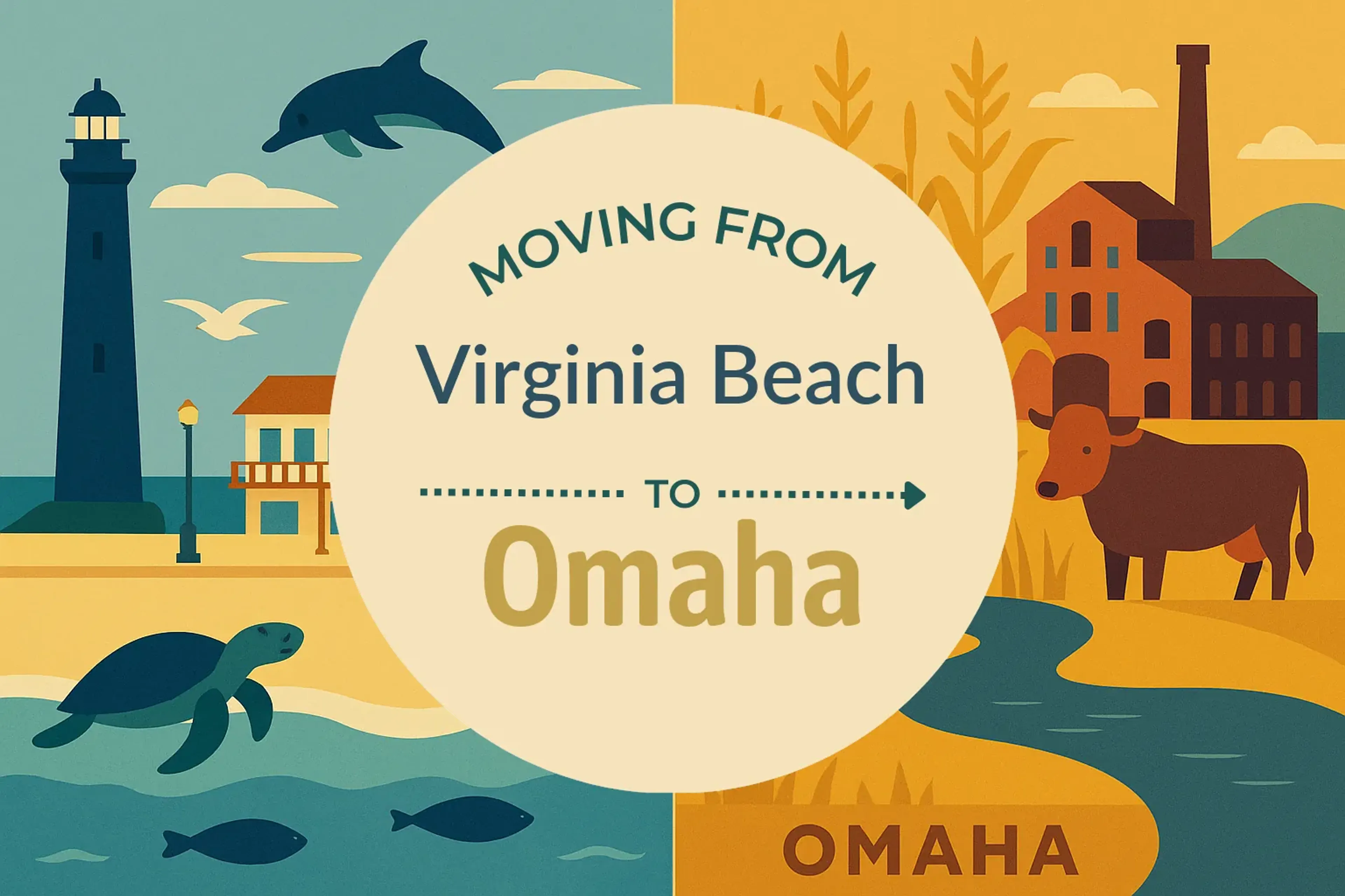 Side-by-side comparison of Virginia Beach to Omaha moving companies