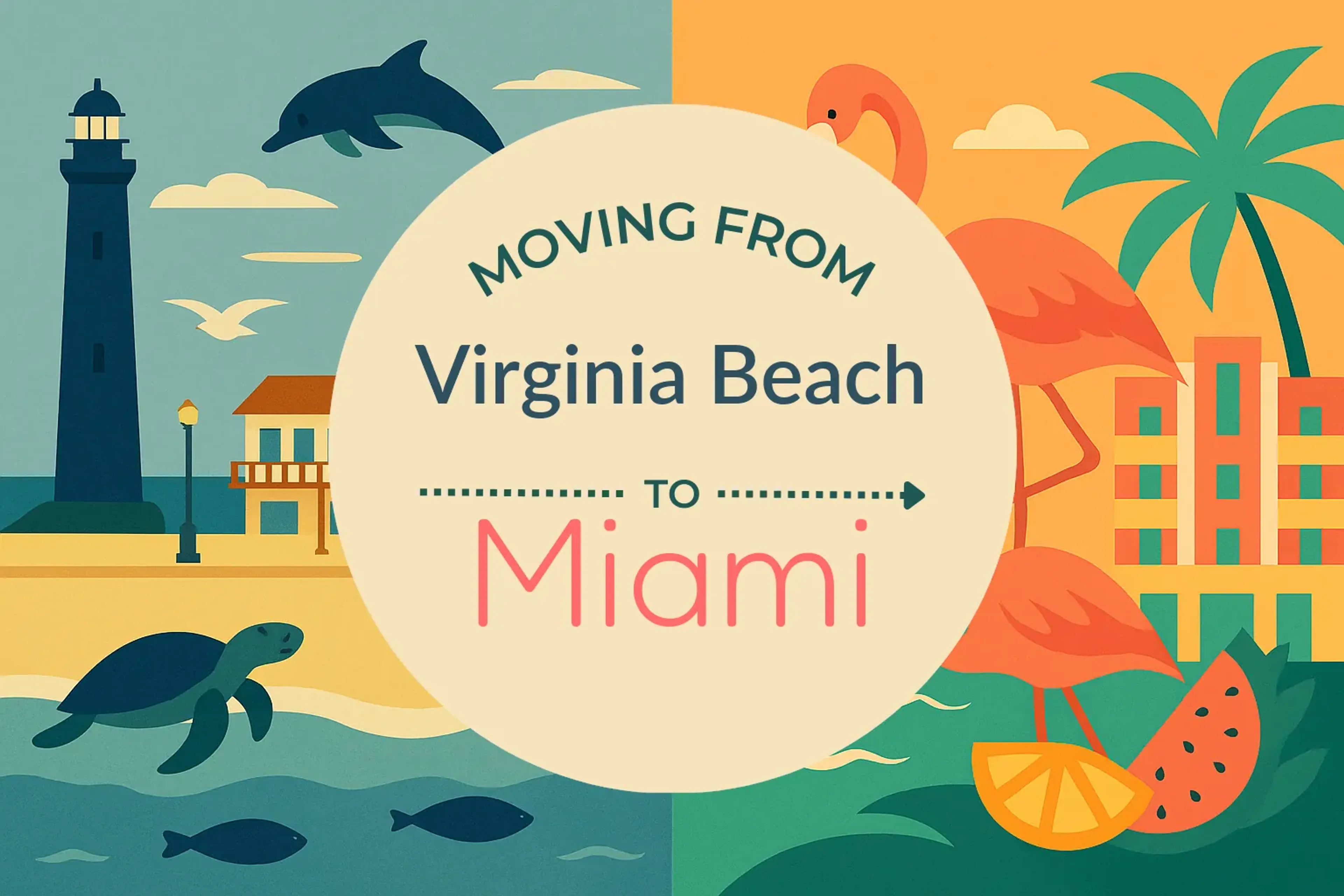 Side-by-side comparison of Virginia Beach to Miami moving companies