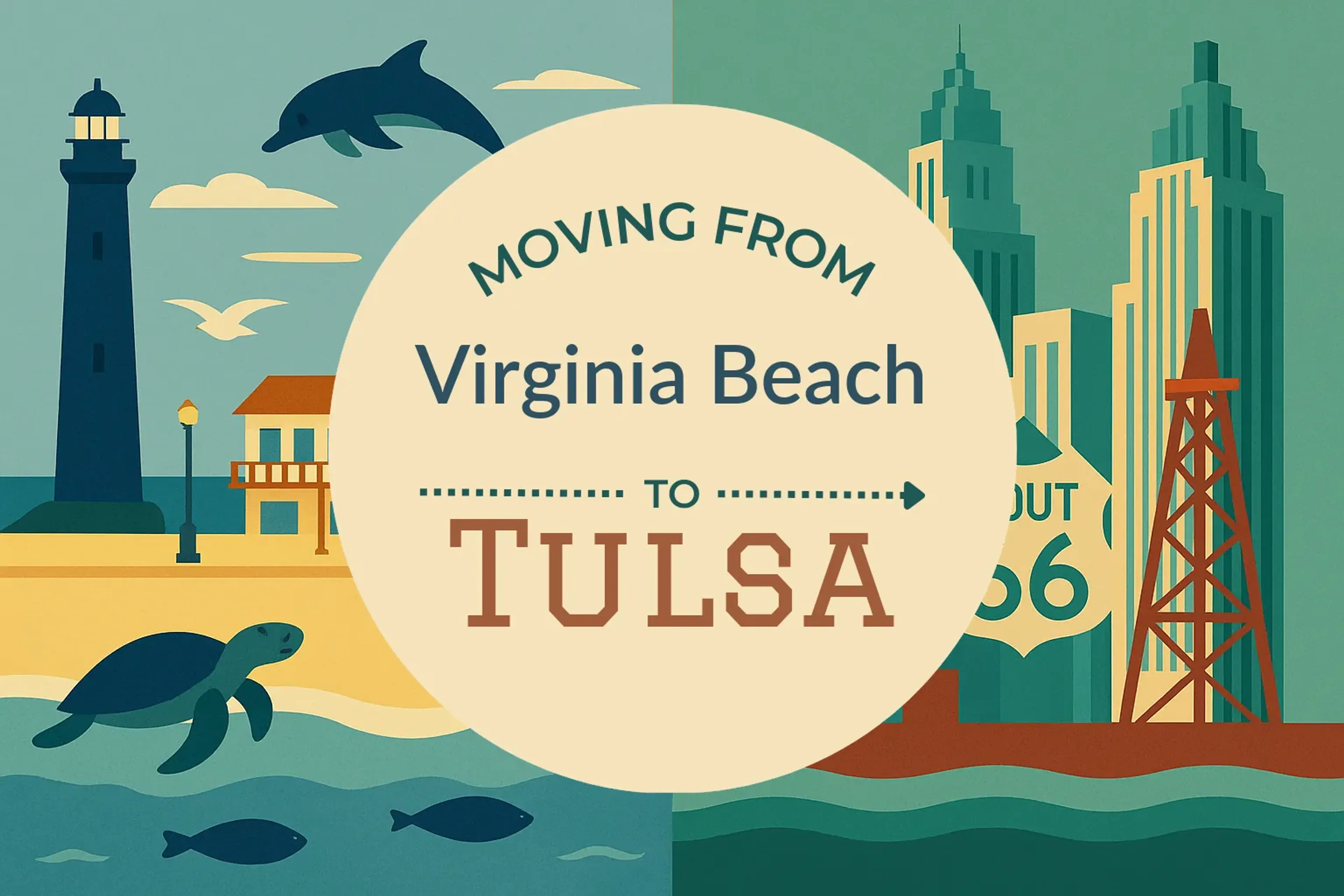 Side-by-side comparison of Virginia Beach to Tulsa moving companies