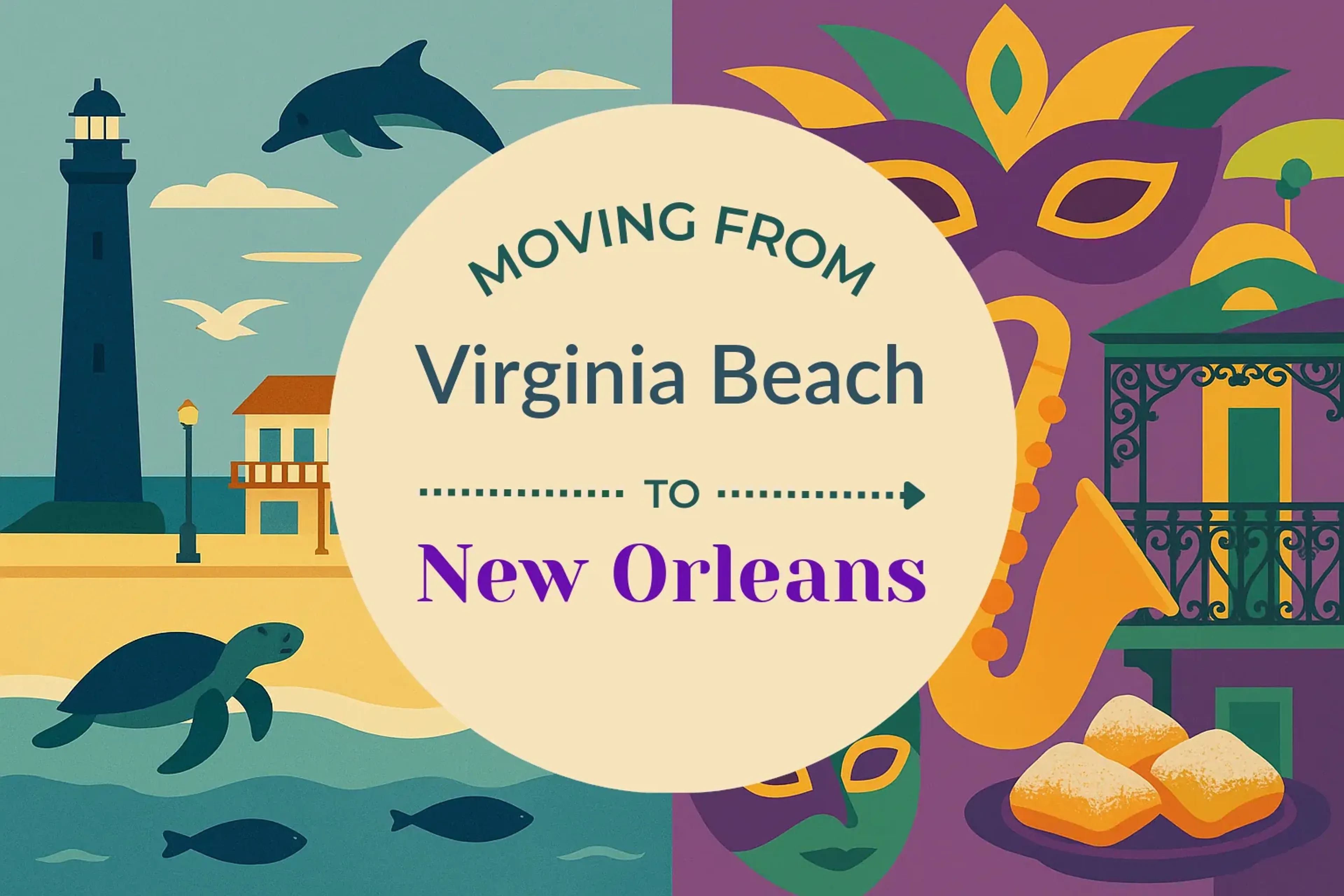 Side-by-side comparison of Virginia Beach to New Orleans moving companies