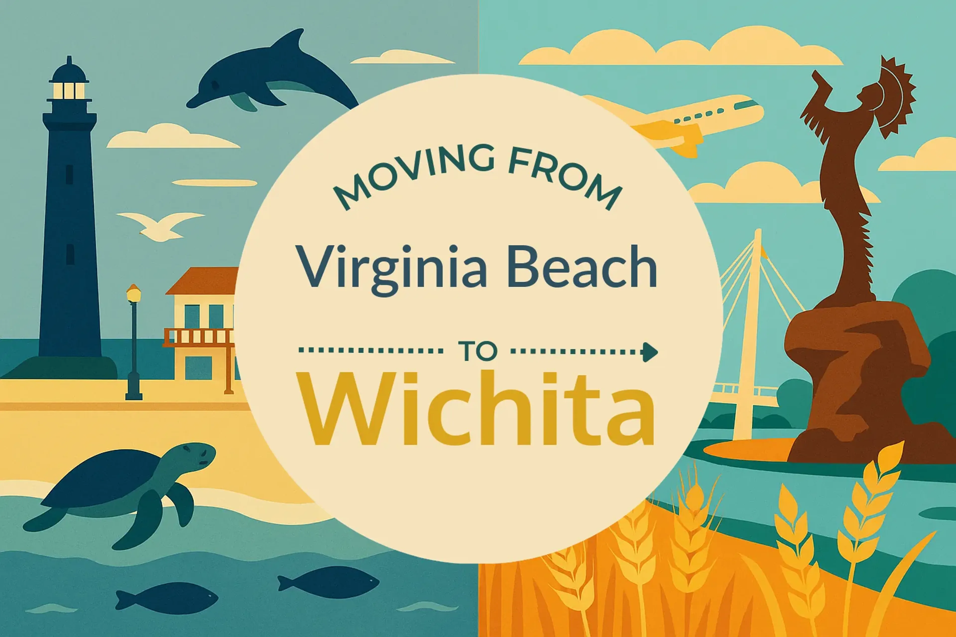 Side-by-side comparison of Virginia Beach to Wichita moving companies