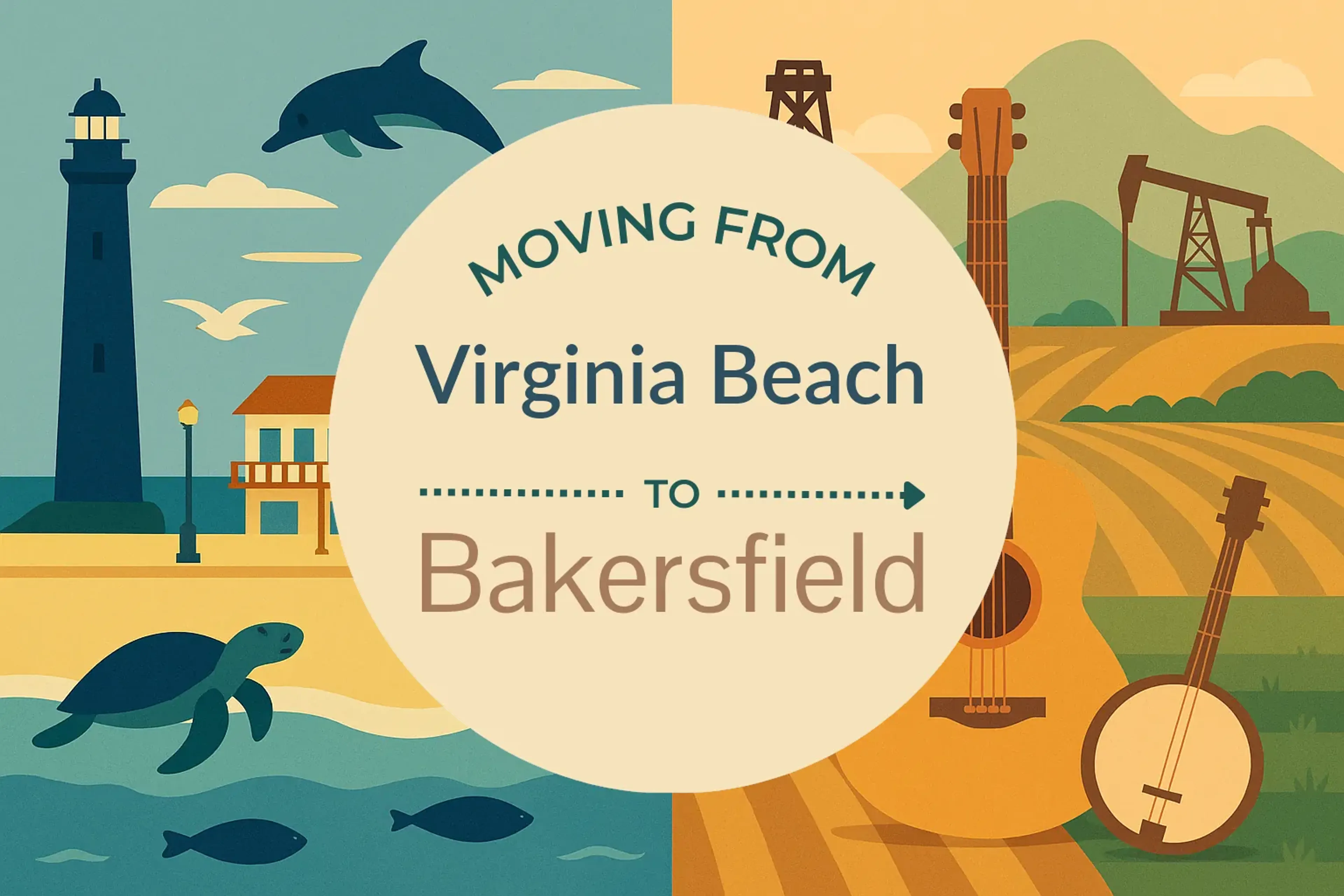 Side-by-side comparison of Virginia Beach to Bakersfield moving companies