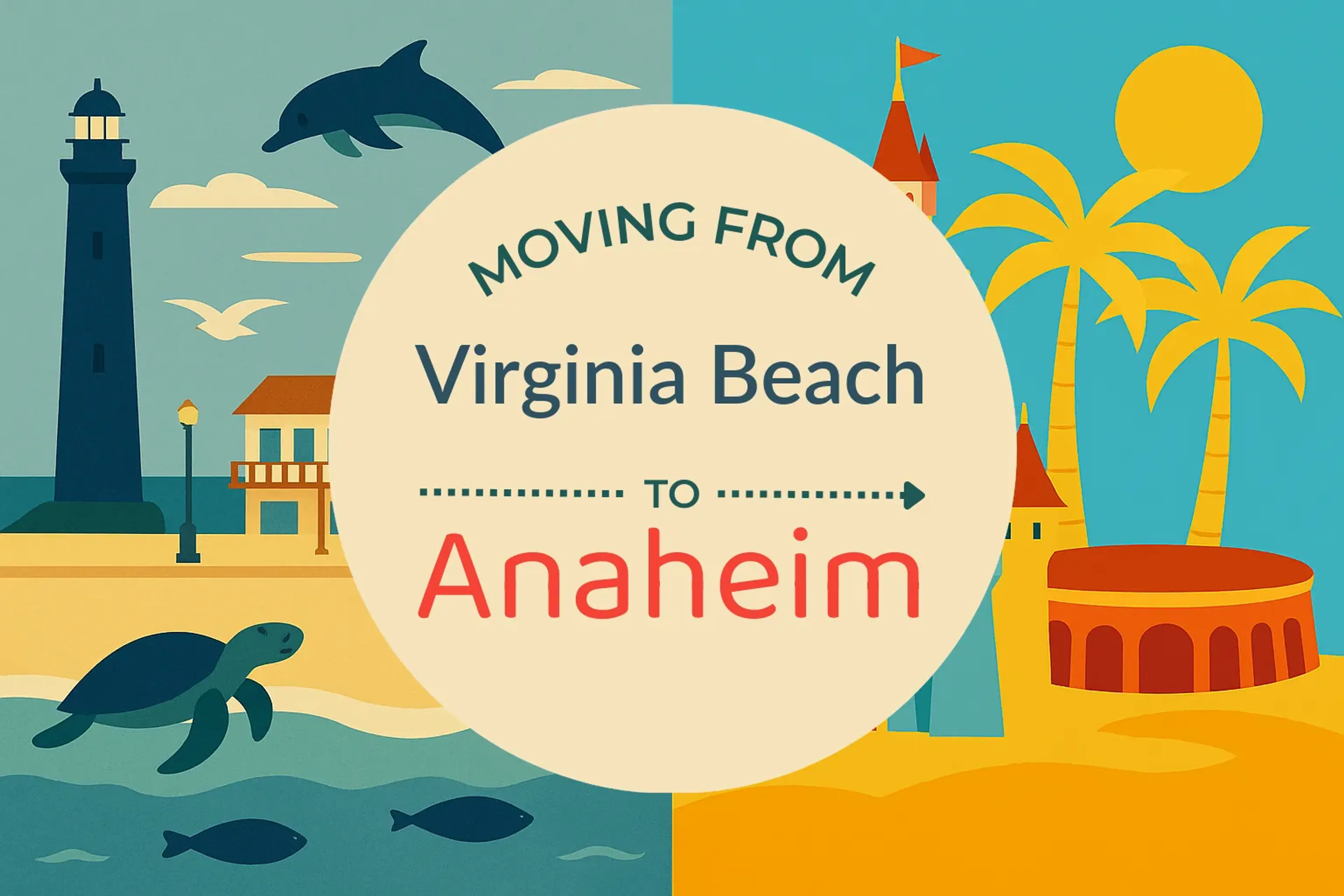 Side-by-side comparison of Virginia Beach to Anaheim moving companies
