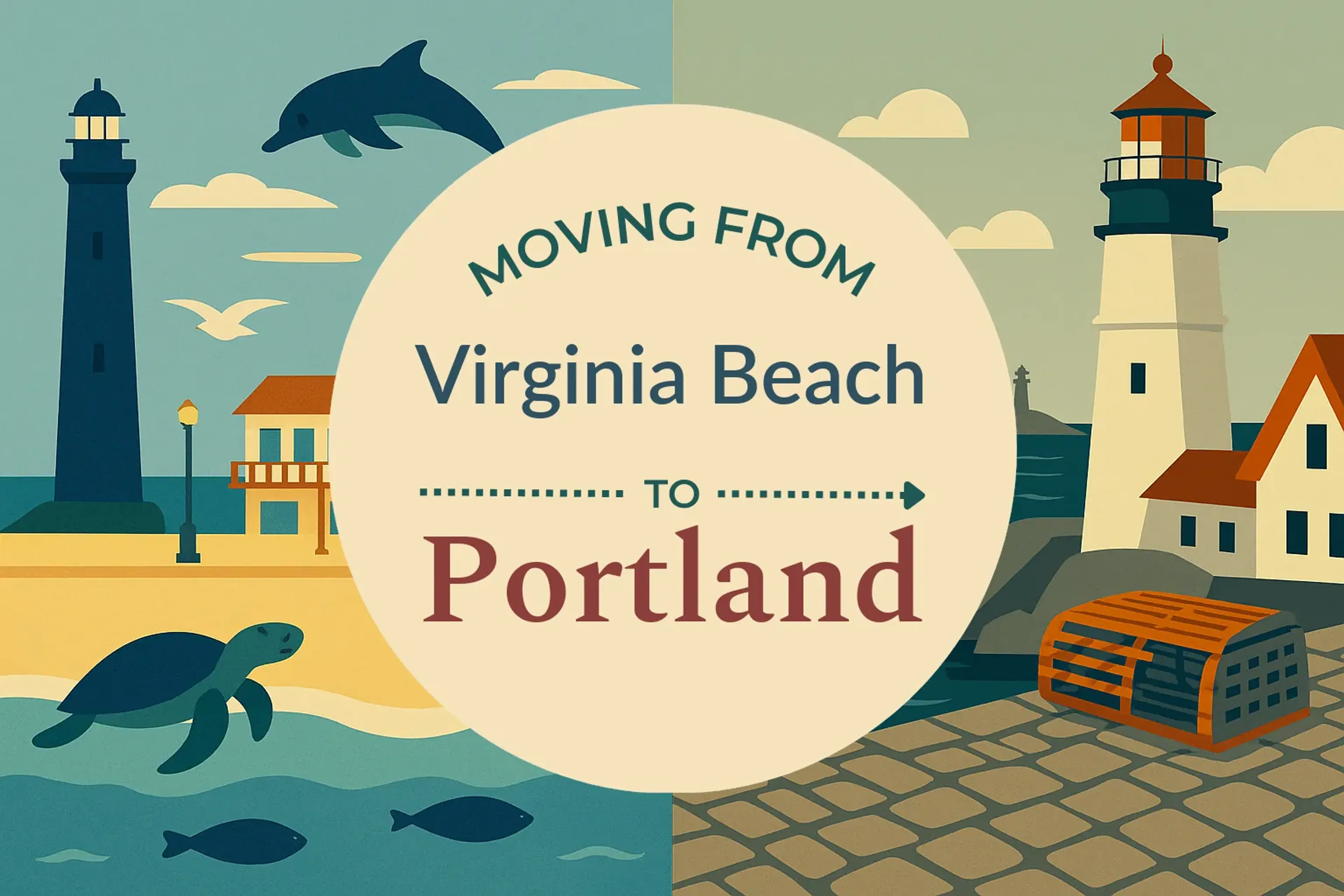 Side-by-side comparison of Virginia Beach to Portland moving companies