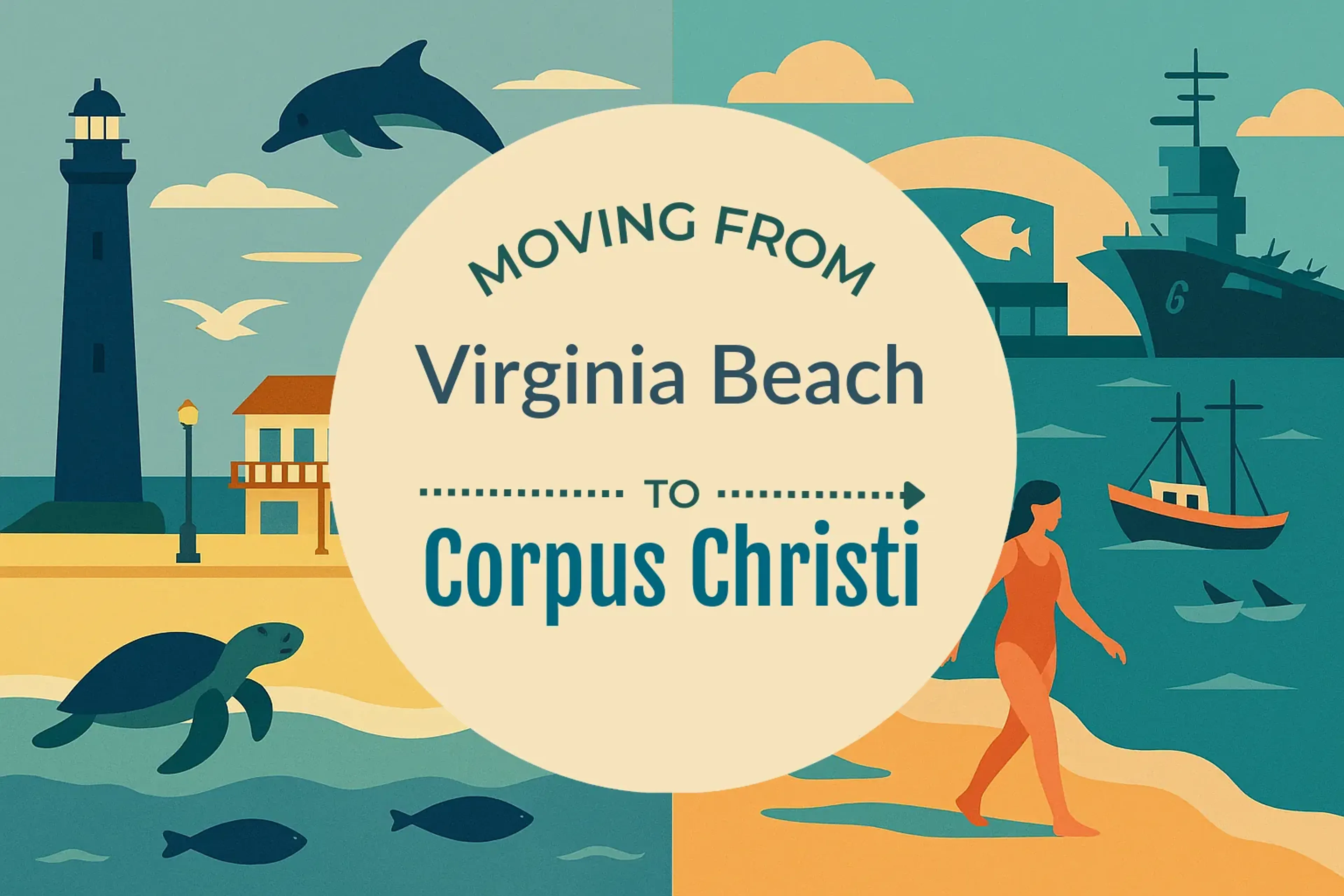 Side-by-side comparison of Virginia Beach to Corpus Christi moving companies