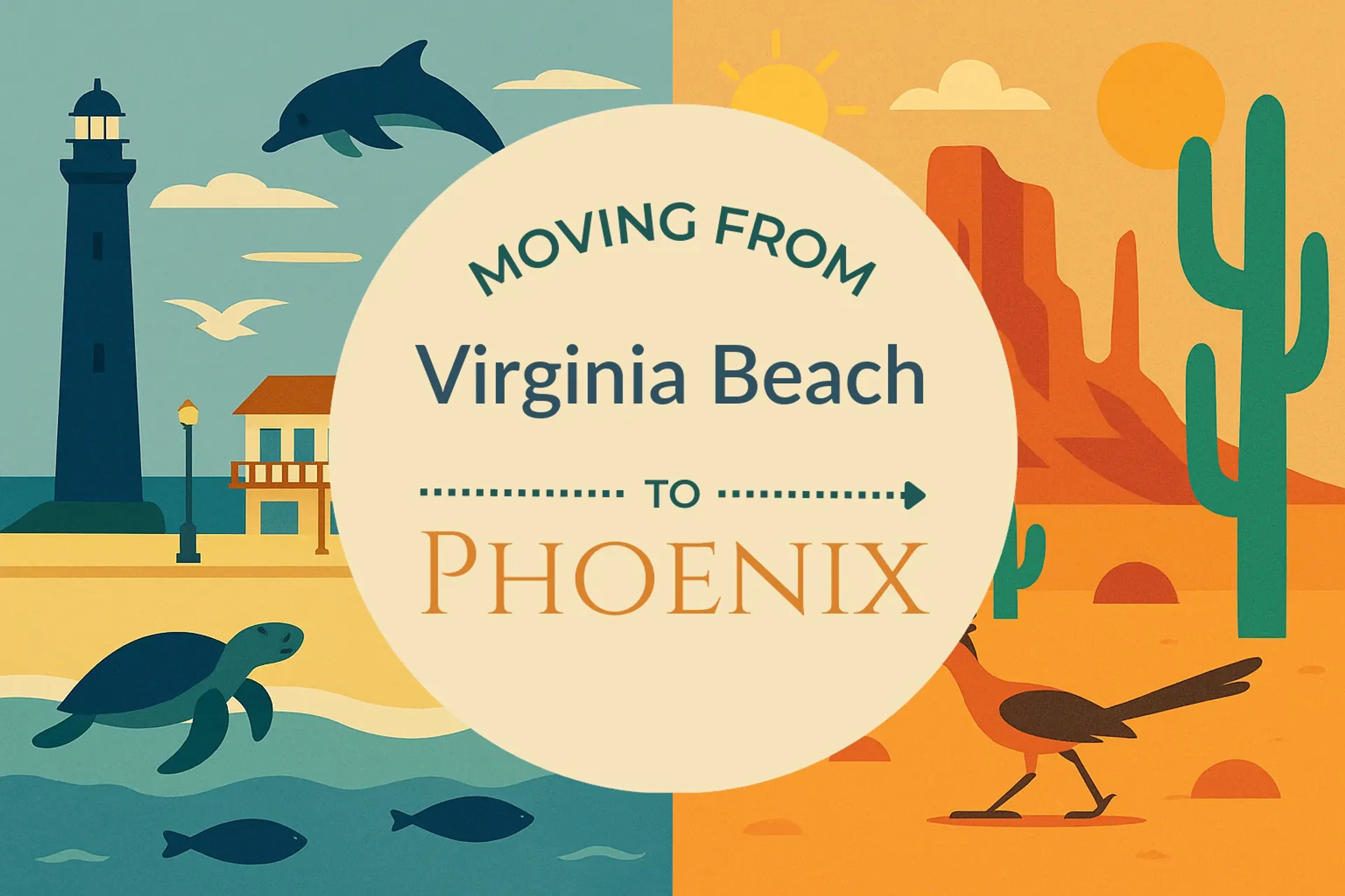 Side-by-side comparison of Virginia Beach to Phoenix moving companies