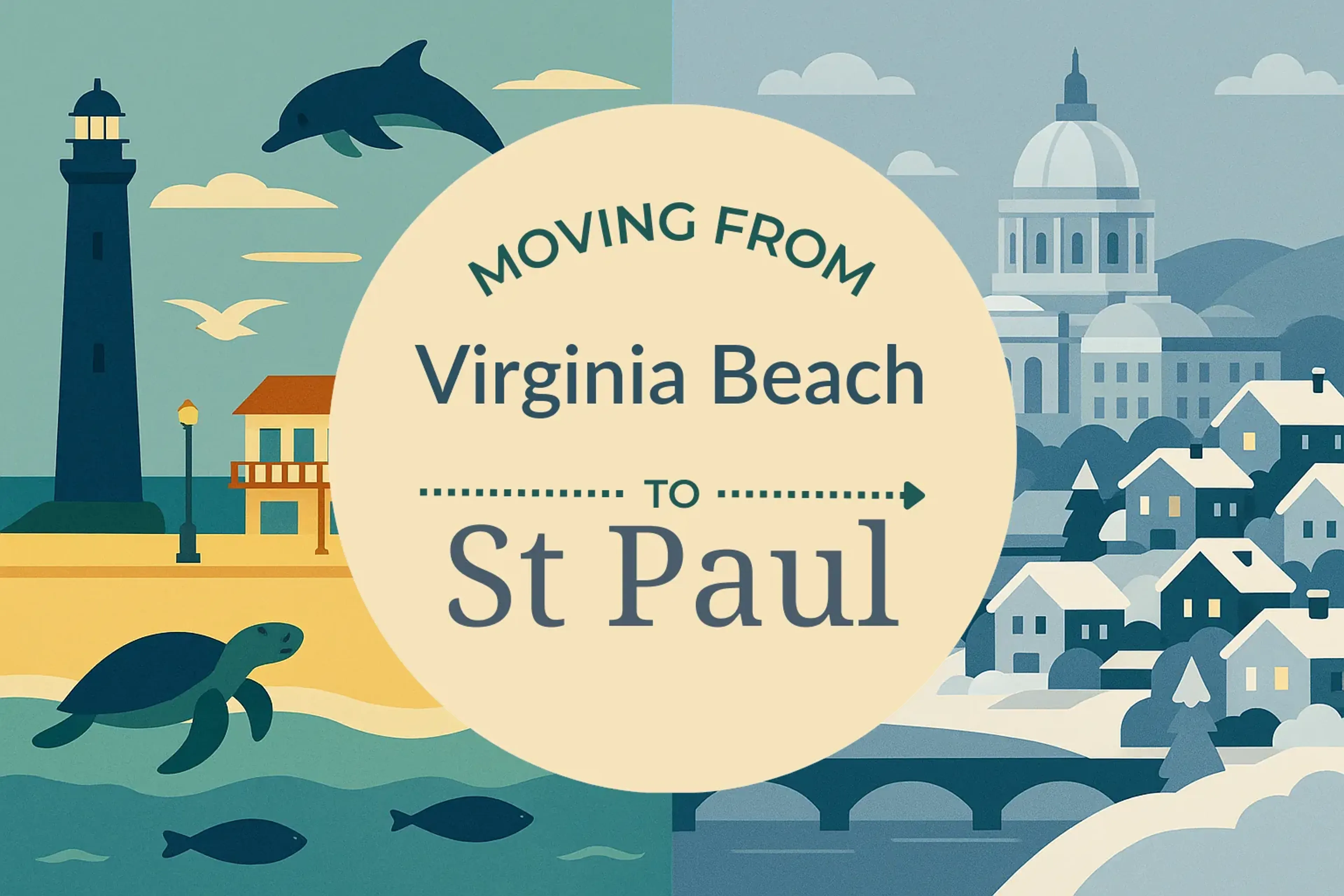 Side-by-side comparison of Virginia Beach to St. Paul moving companies