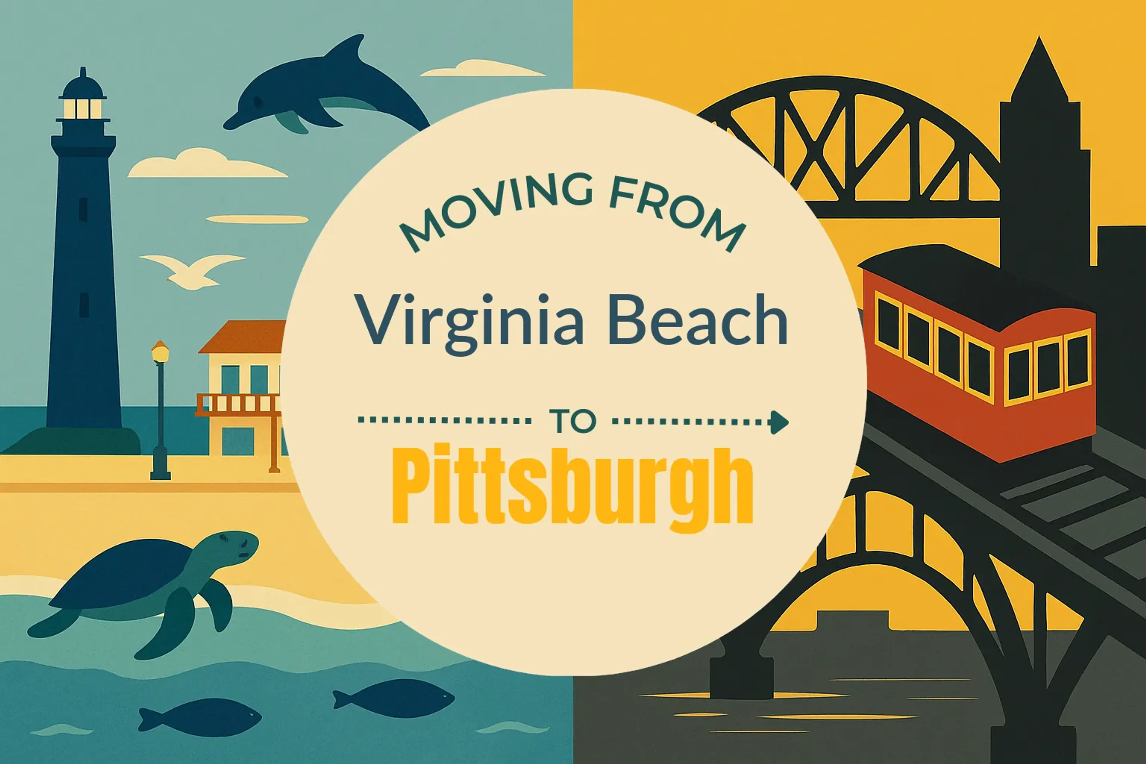 Side-by-side comparison of Virginia Beach to Pittsburgh moving companies
