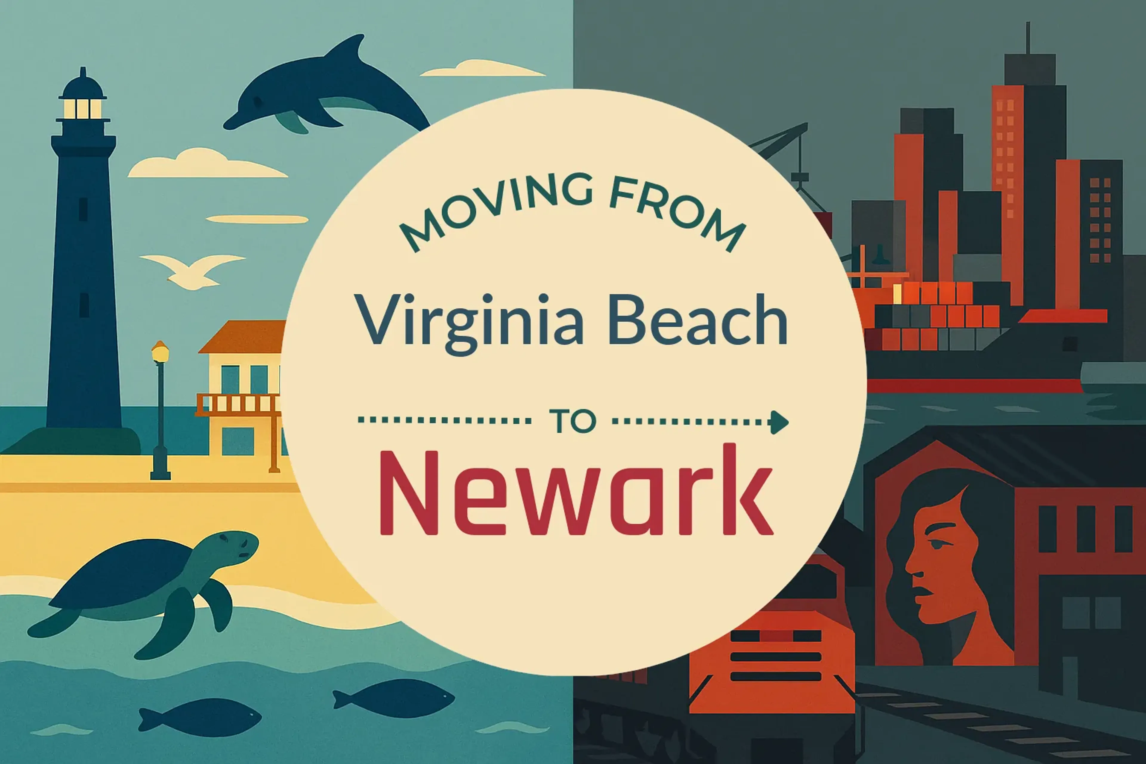 Side-by-side comparison of Virginia Beach to Newark moving companies