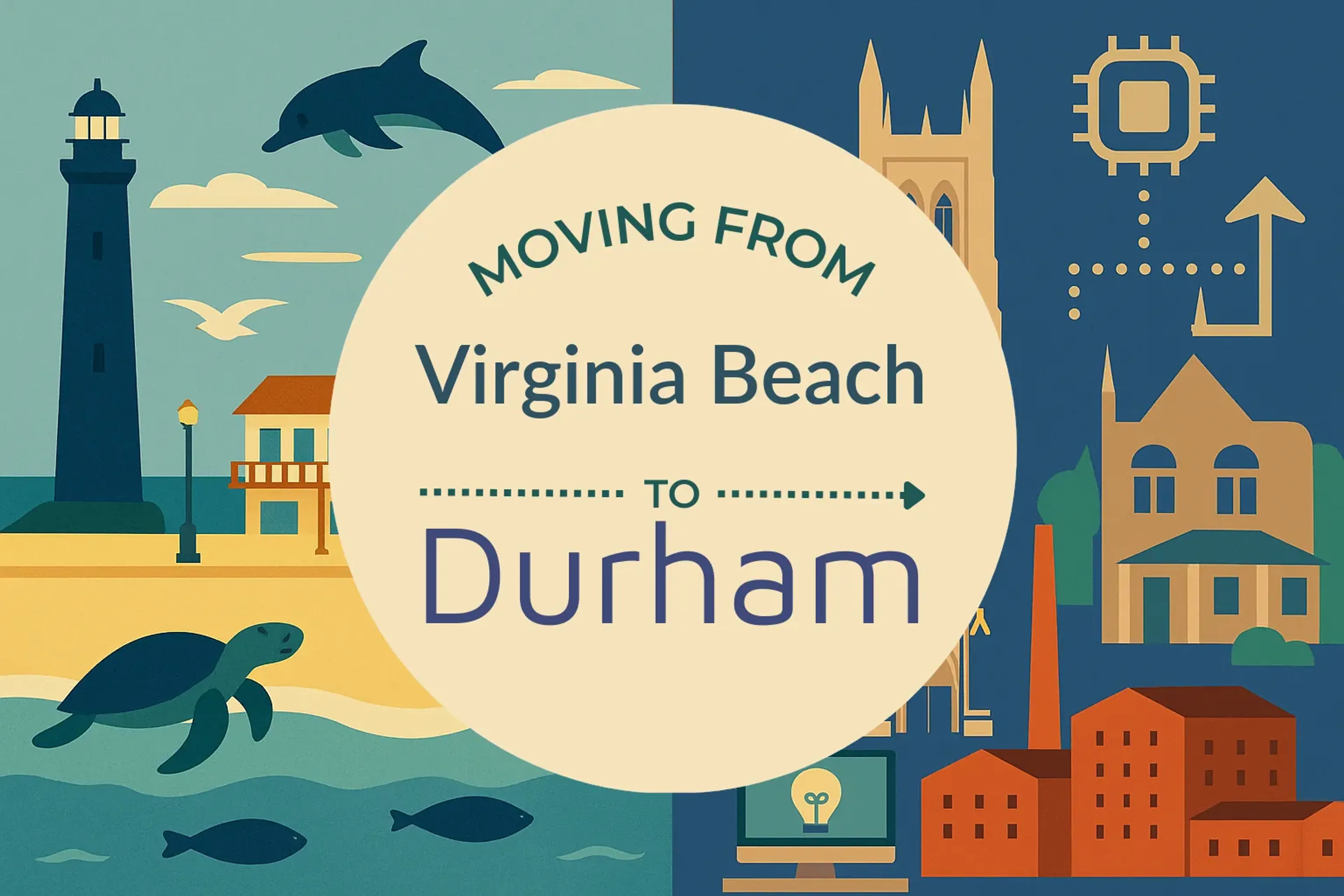 Side-by-side comparison of Virginia Beach to Durham moving companies