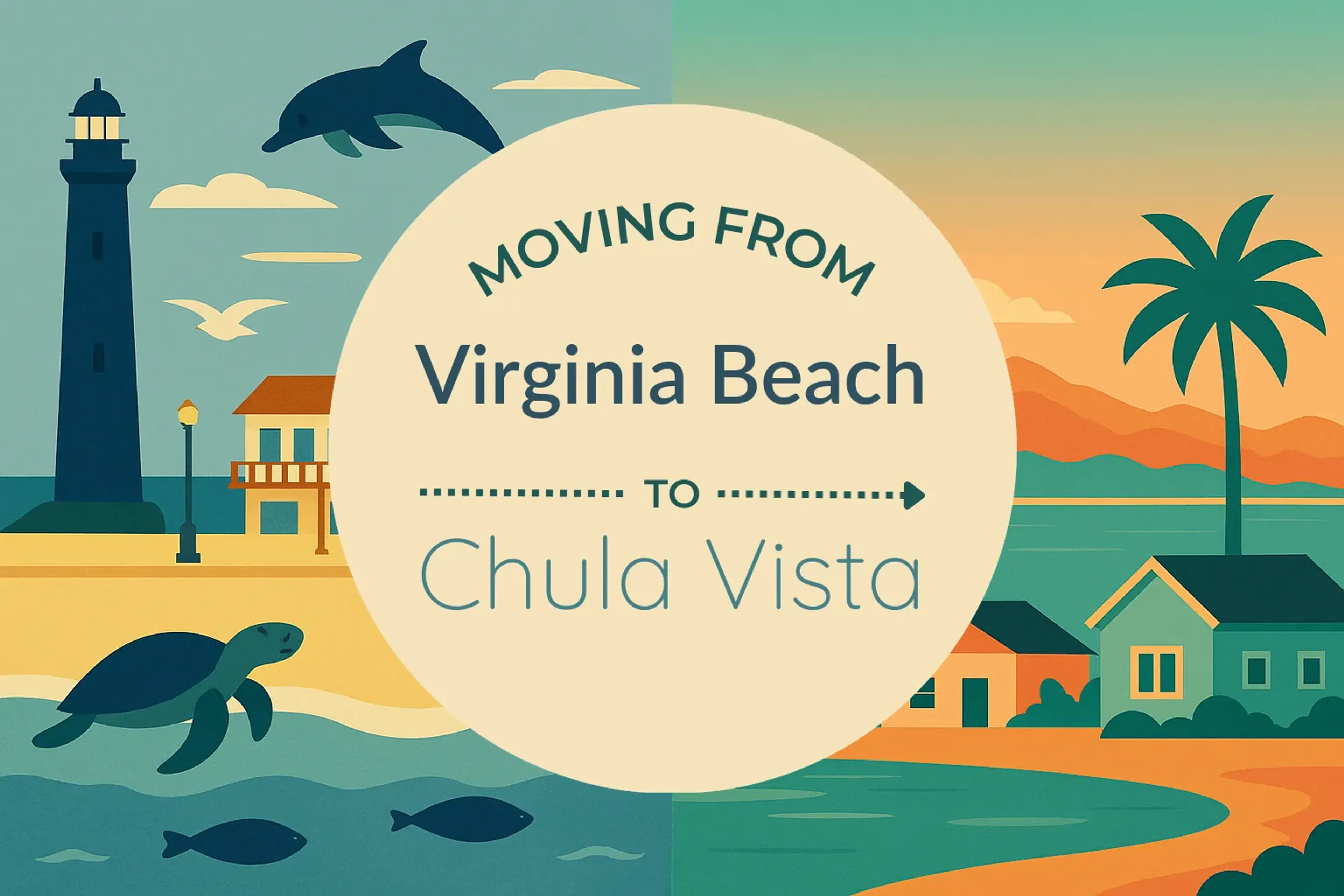 Side-by-side comparison of Virginia Beach to Chula Vista moving companies