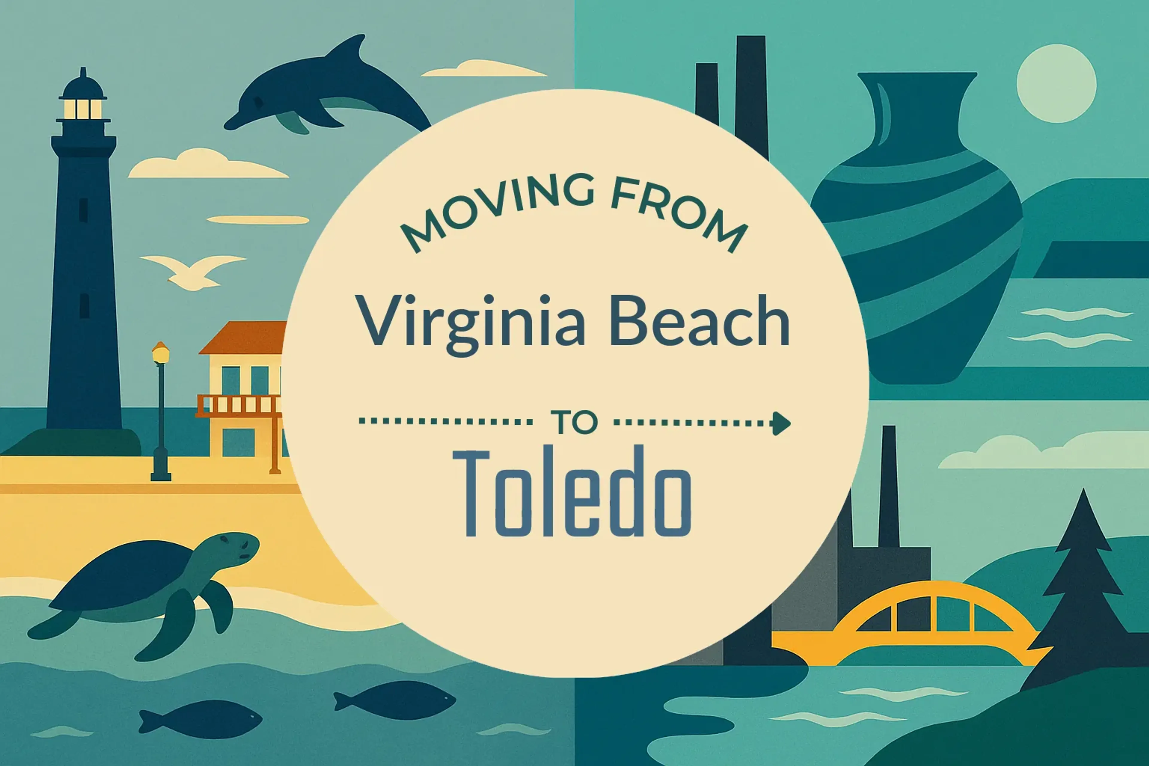 Side-by-side comparison of Virginia Beach to Toledo moving companies
