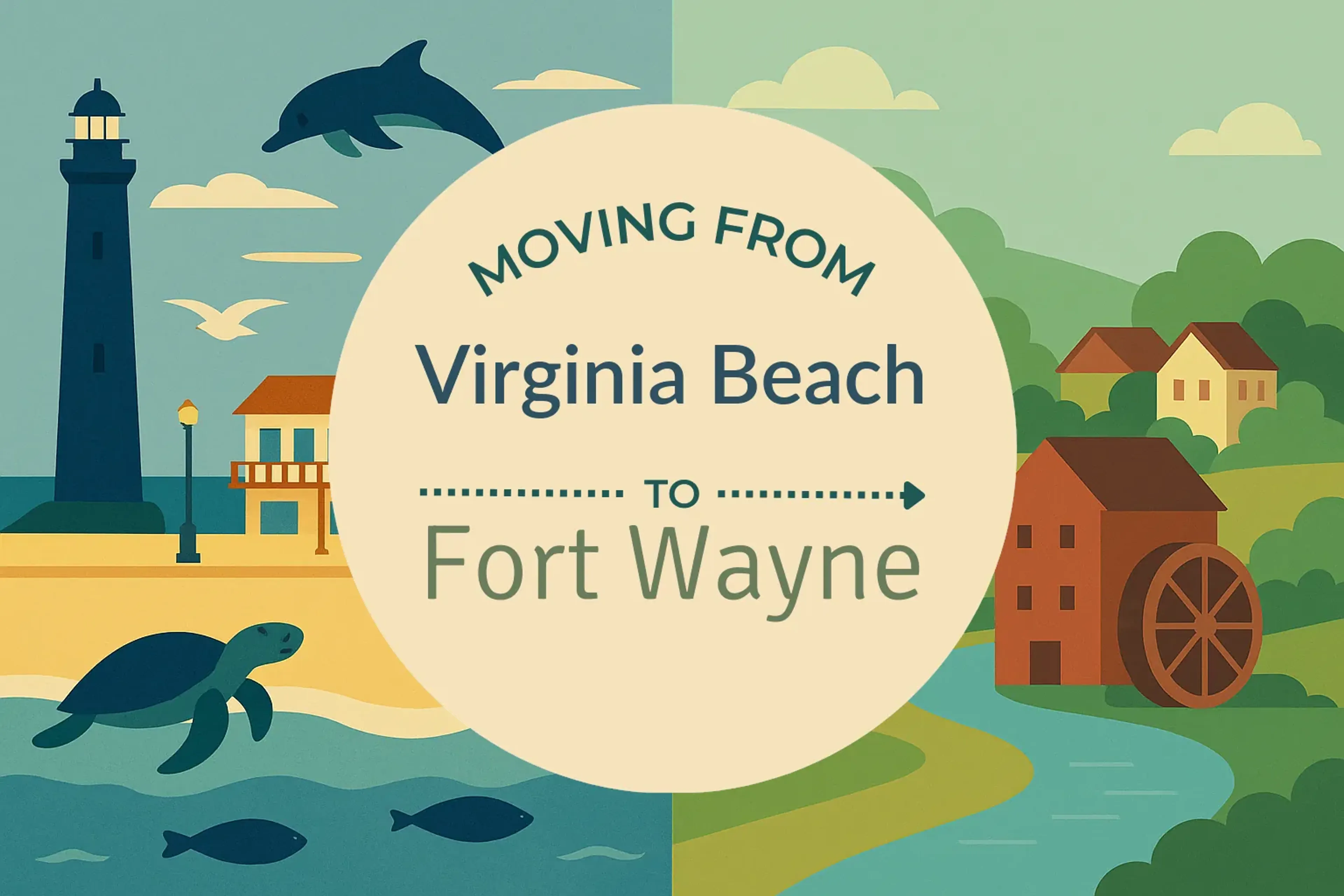 Side-by-side comparison of Virginia Beach to Fort Wayne moving companies