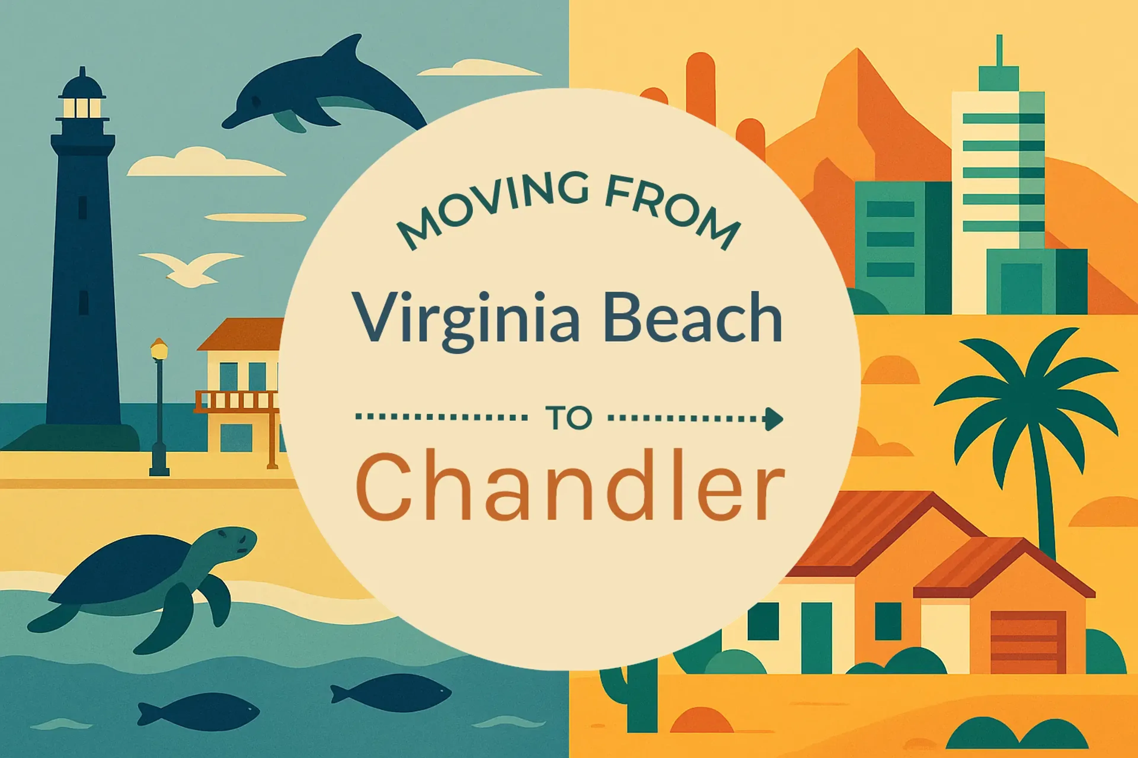 Side-by-side comparison of Virginia Beach to Chandler moving companies