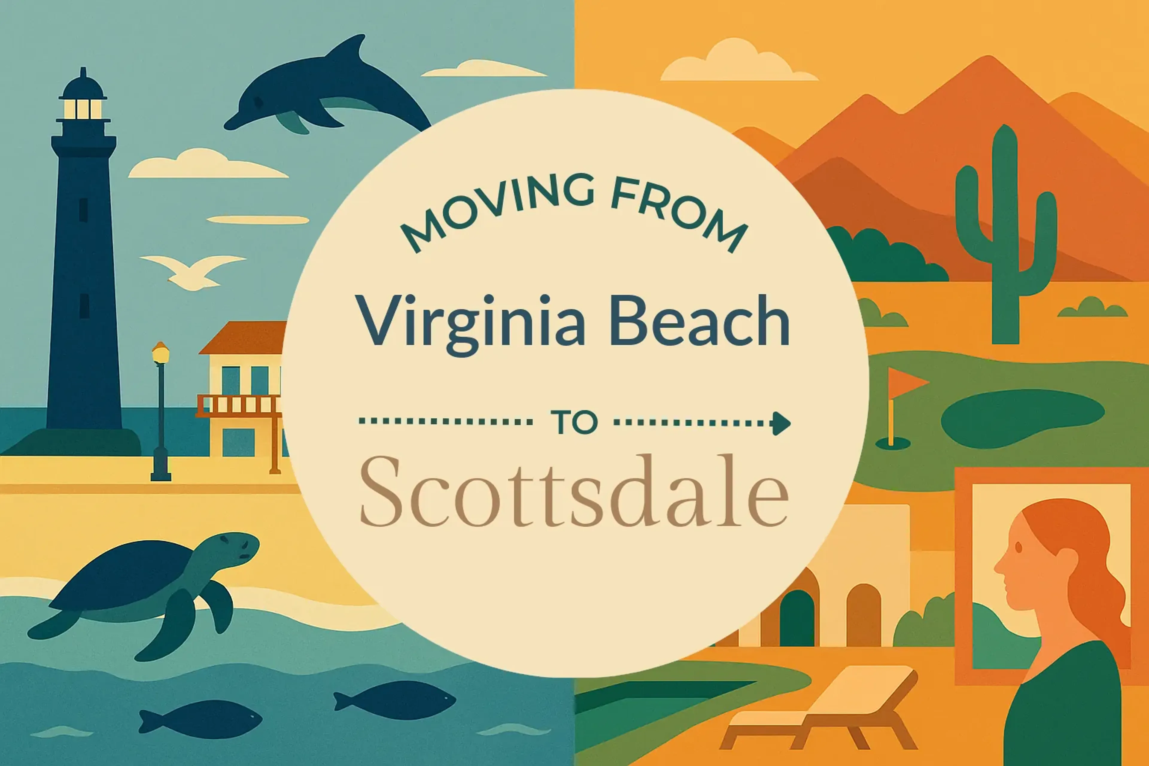 Side-by-side comparison of Virginia Beach to Scottsdale moving companies