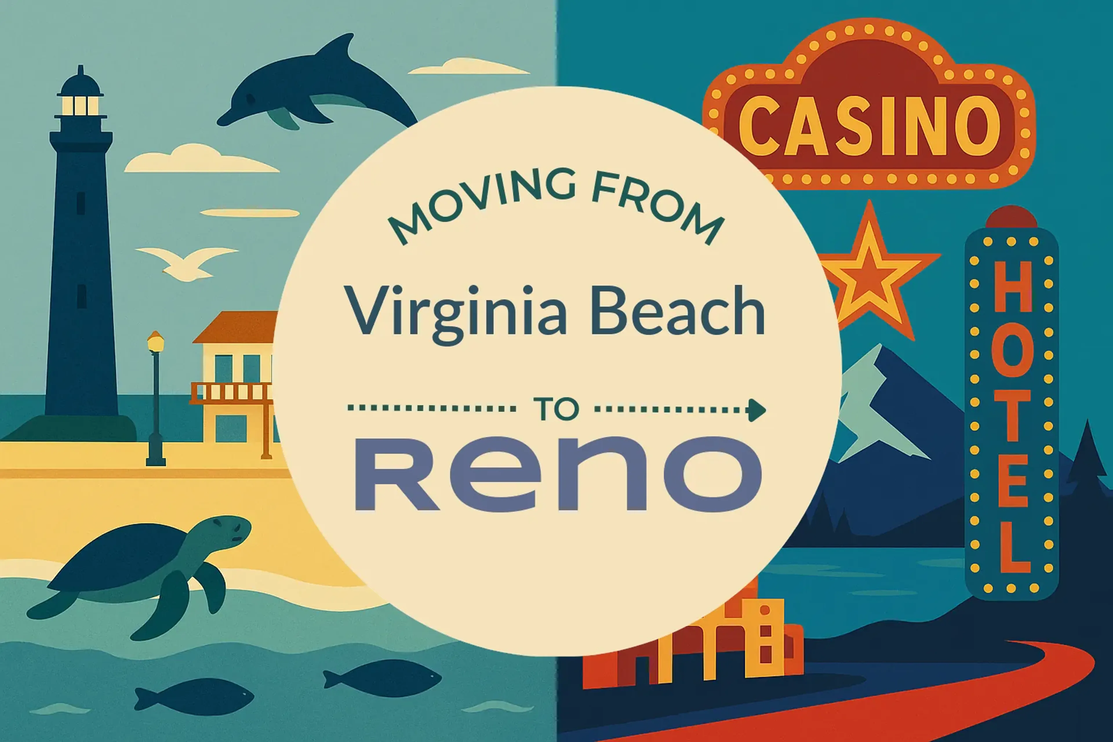 Side-by-side comparison of Virginia Beach to Reno moving companies