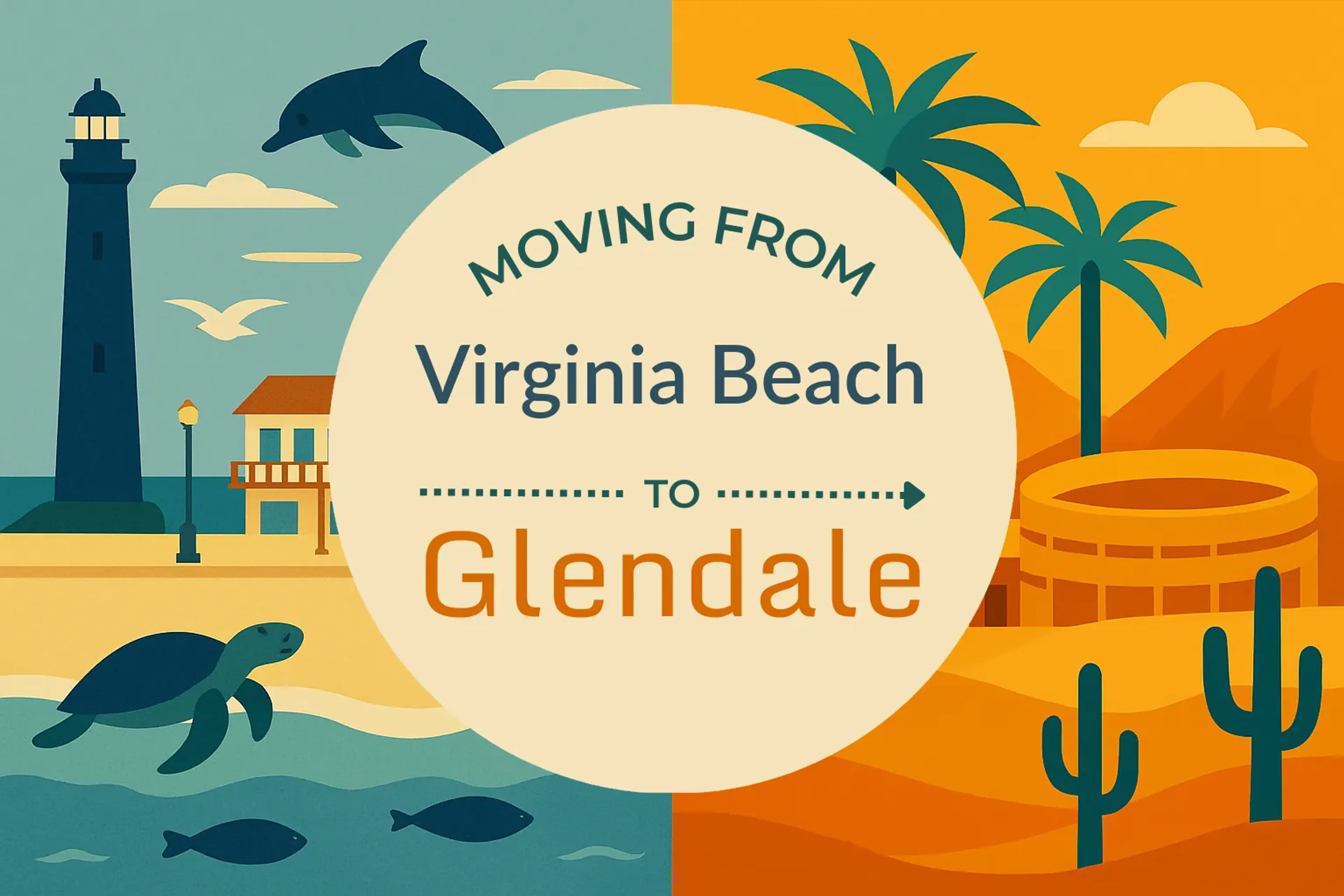 Side-by-side comparison of Virginia Beach to Glendale moving companies