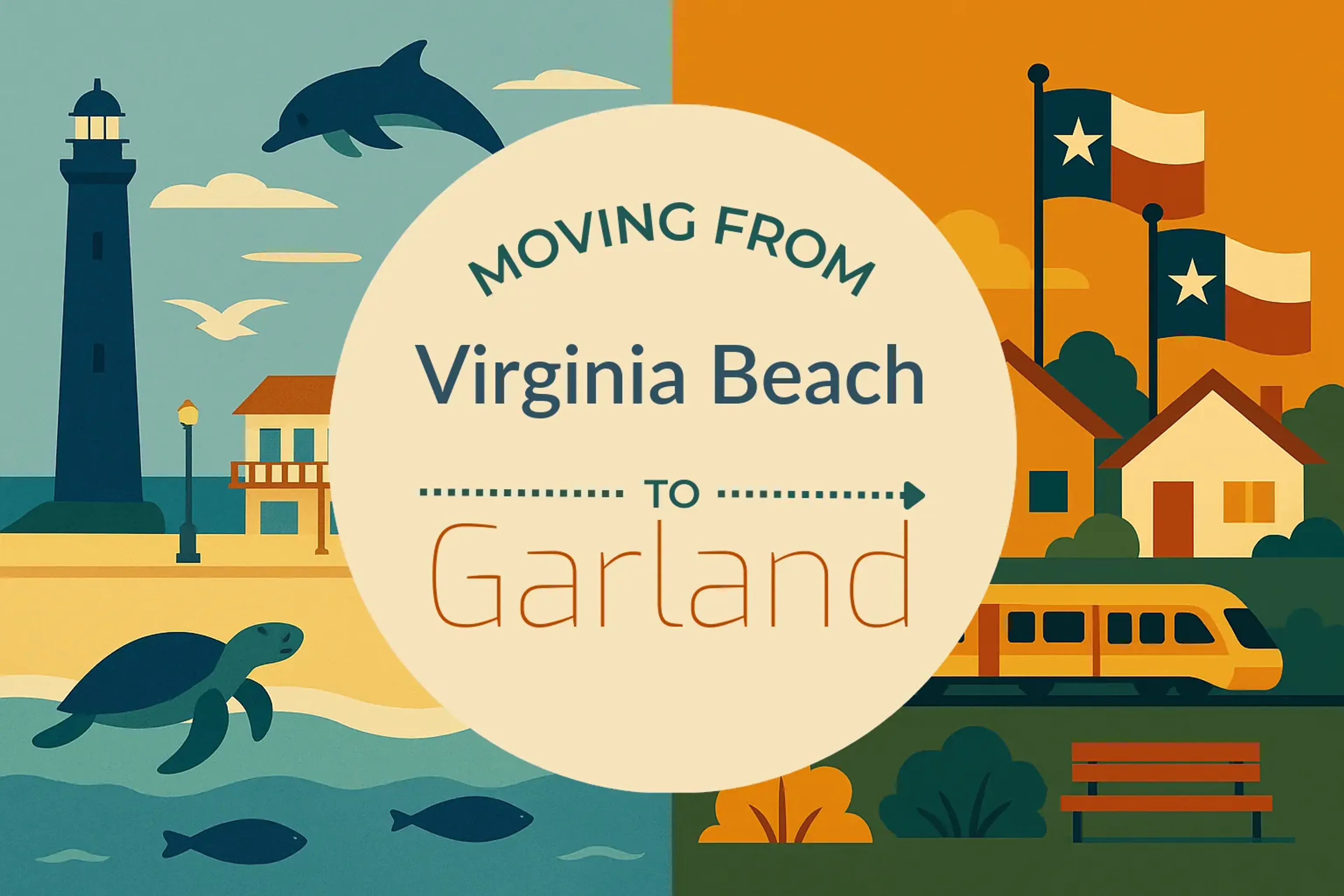Side-by-side comparison of Virginia Beach to Garland moving companies