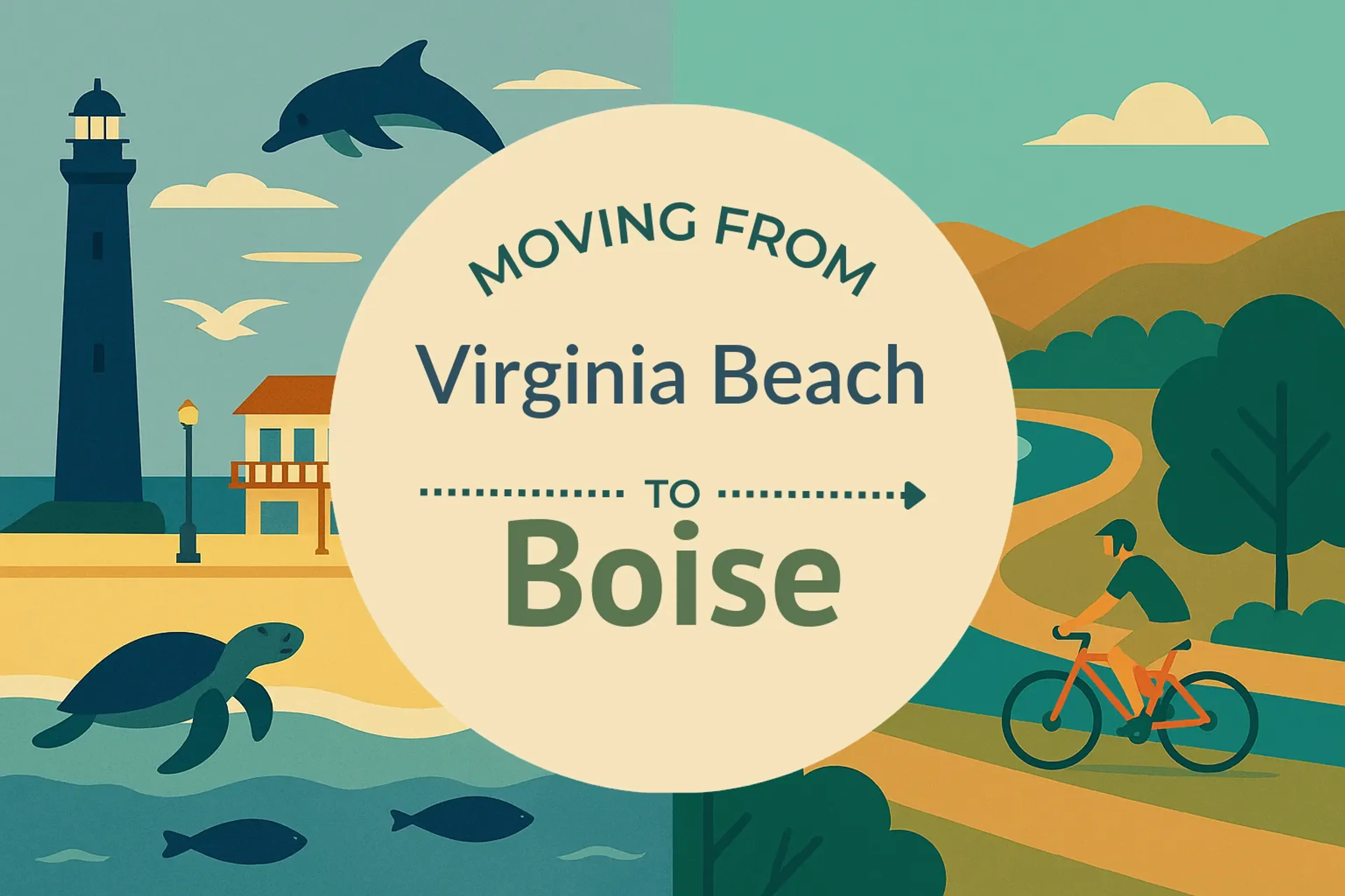 Side-by-side comparison of Virginia Beach to Boise moving companies