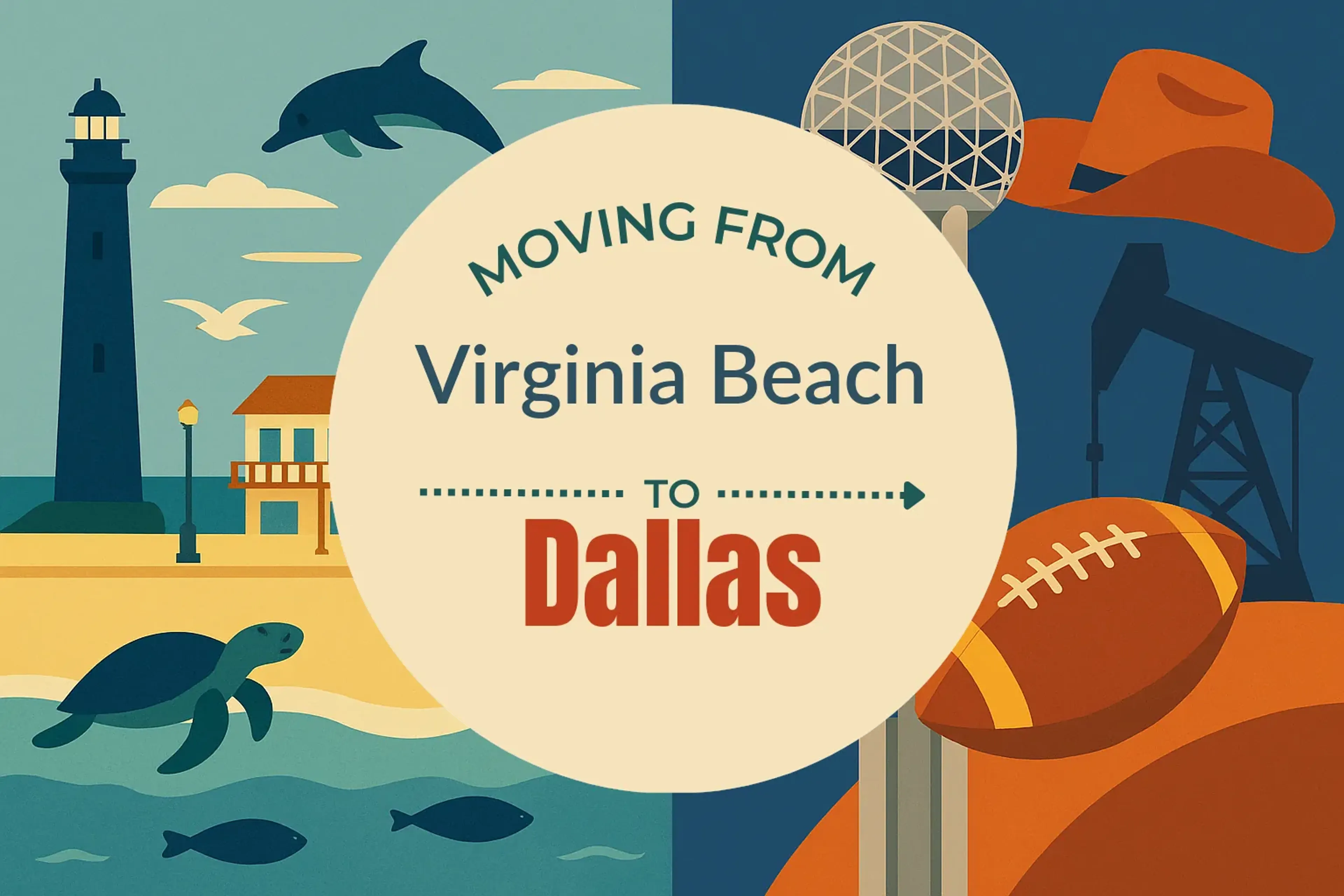 Side-by-side comparison of Virginia Beach to Dallas moving companies