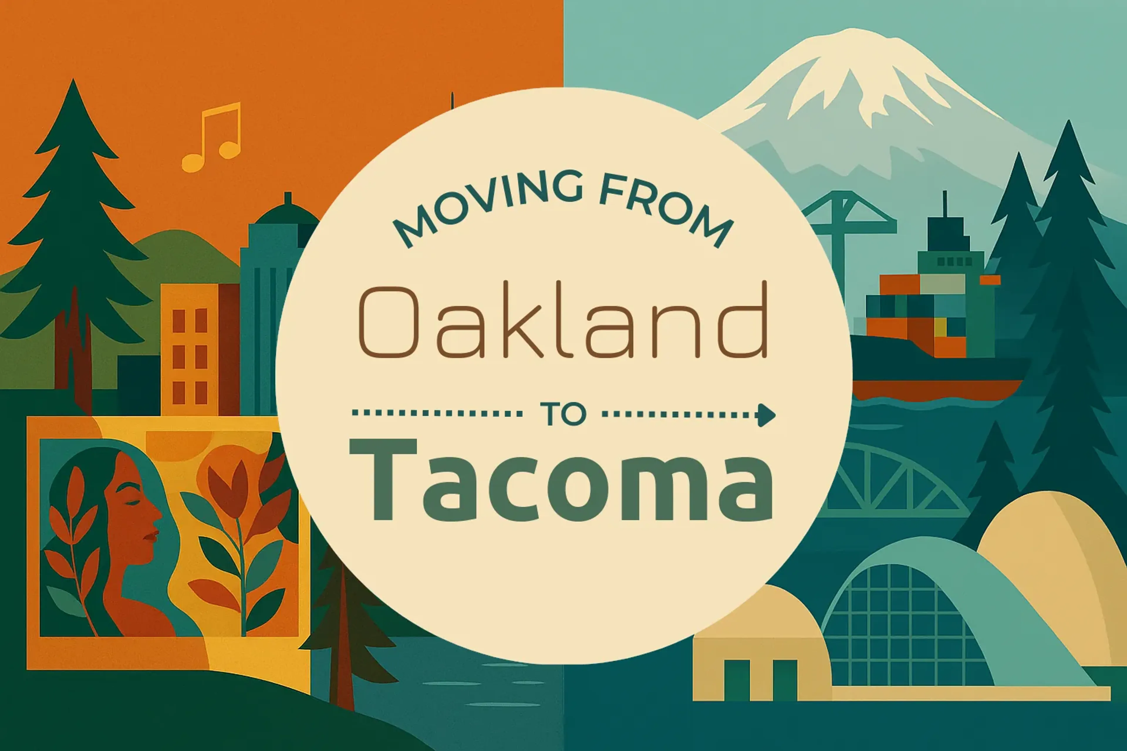 Side-by-side comparison of Oakland to Tacoma moving companies
